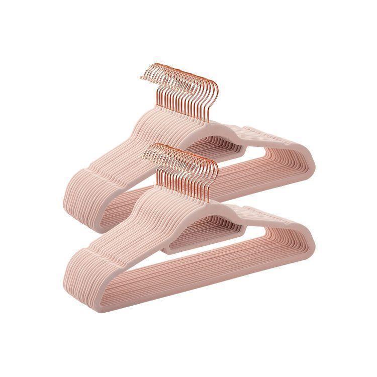 0.2-Inch Thick Hangers Light Pink, Rose Gold FredCo