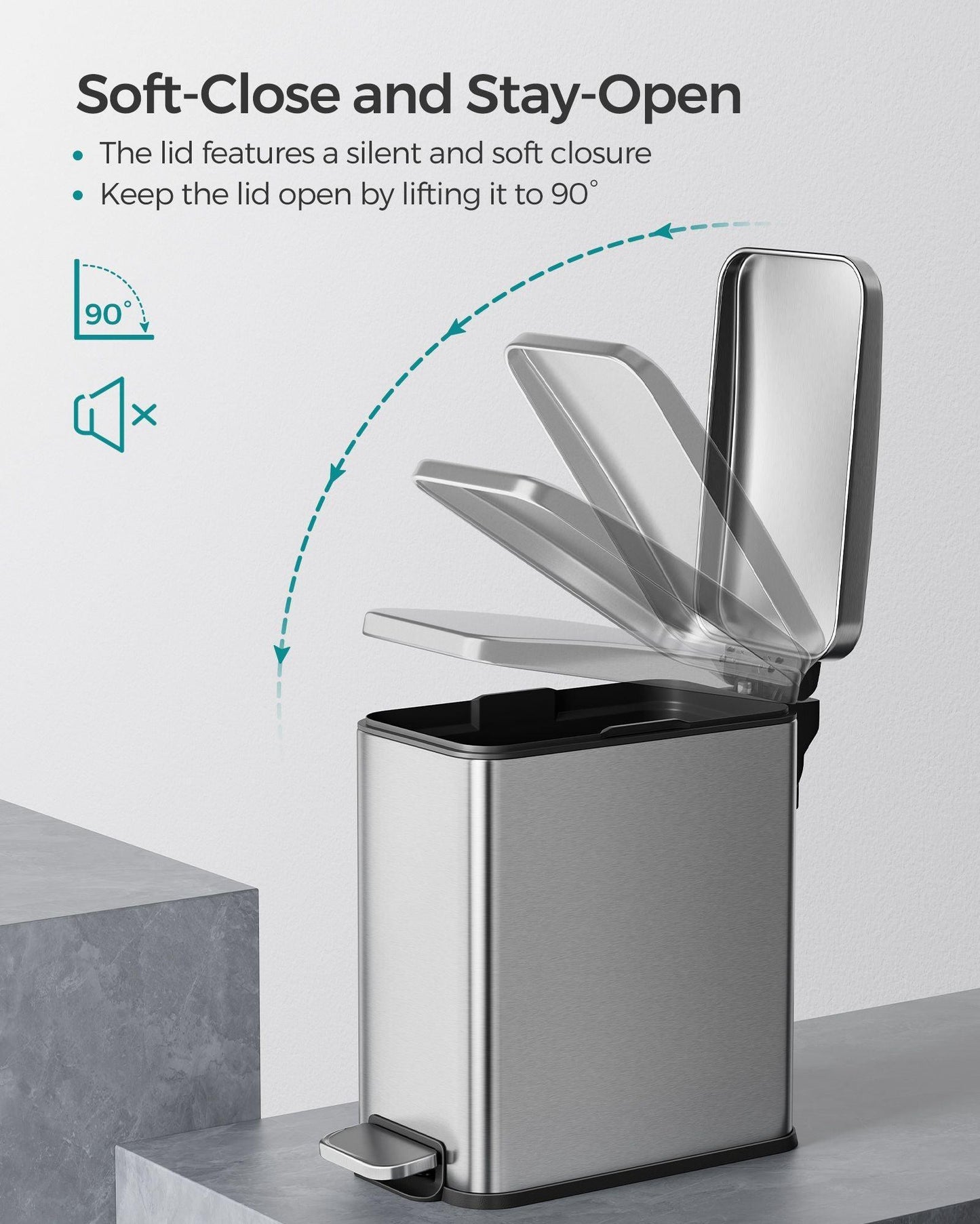 1.3 Gallon Small Trash Bin FredCo