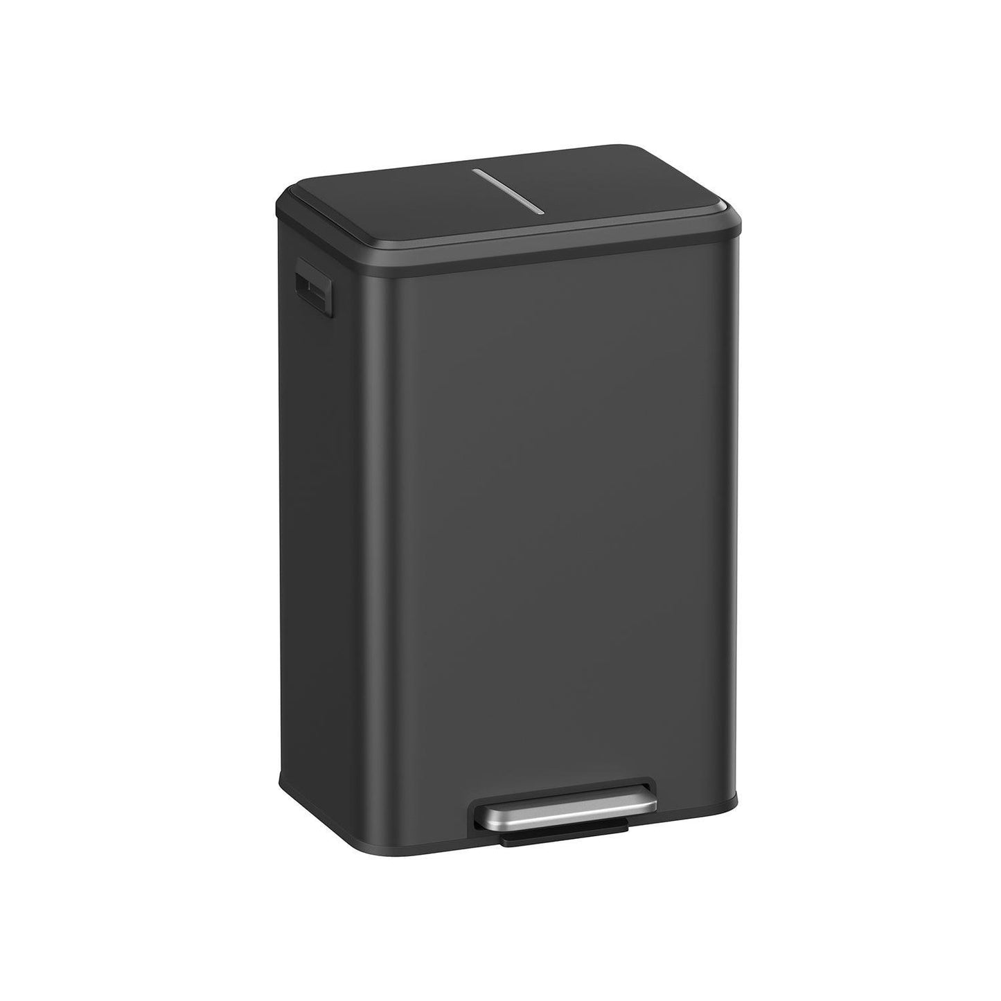 10.5-Gallon Step Kitchen Trash Can Ink Black FredCo