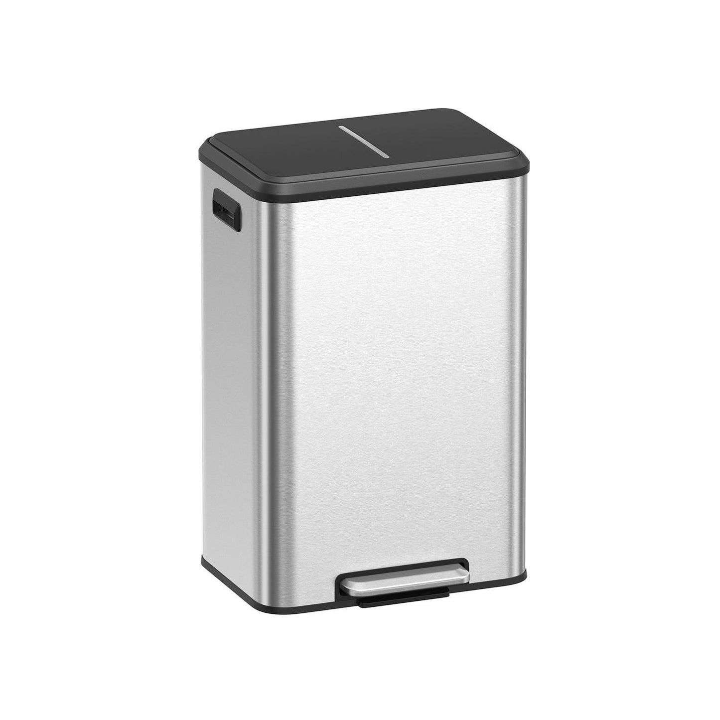 10.5-Gallon Step Kitchen Trash Can Natural Silver FredCo