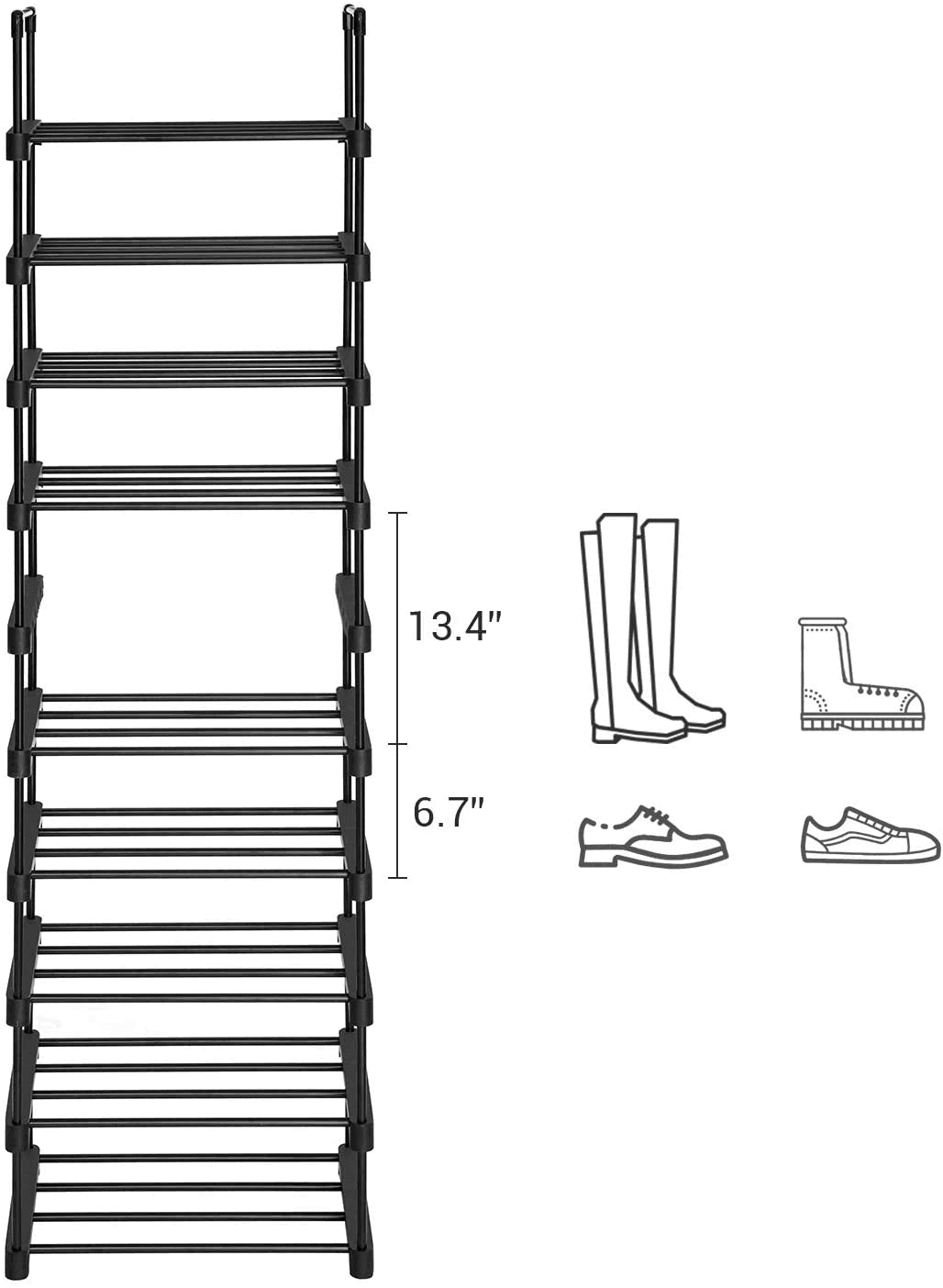 10 Shelves Shoe Rack FredCo