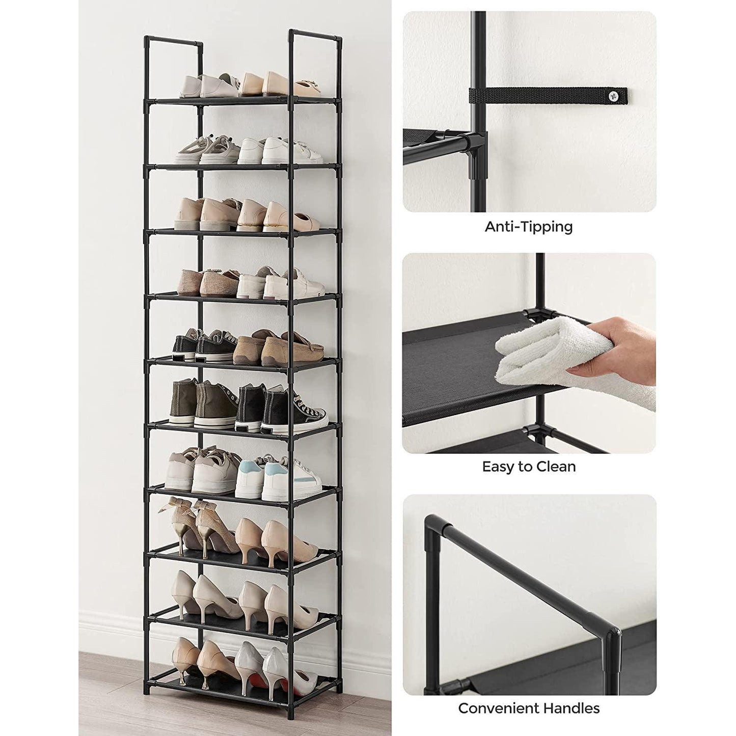 10-Tier Shoe Shelf FredCo