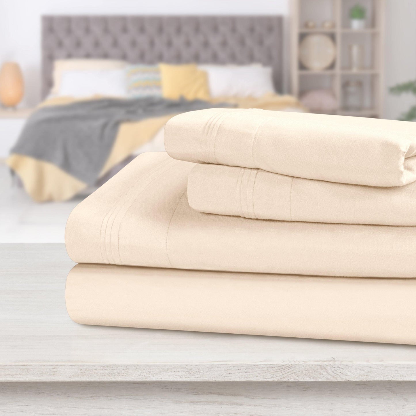 1000 Thread Count 100% Egyptian Cotton Solid Sheet Set FredCo