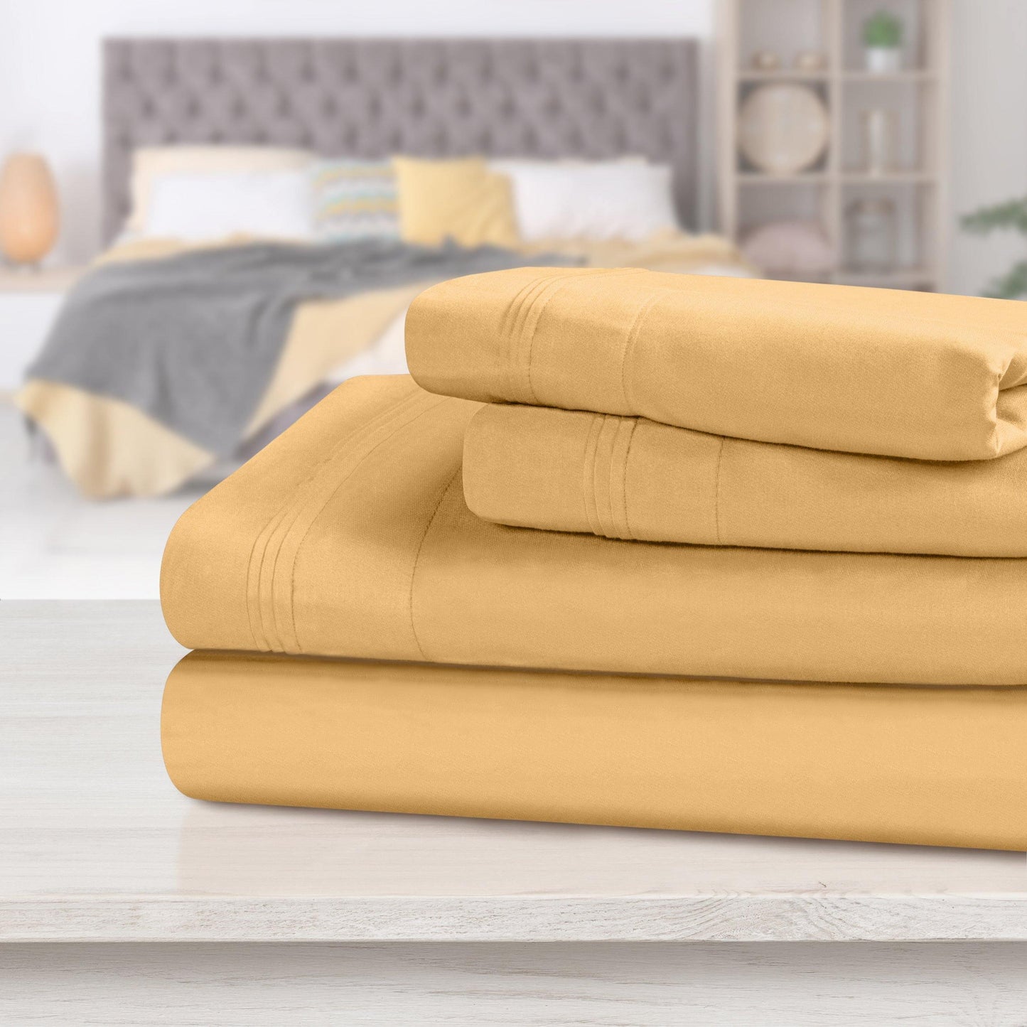 1000 Thread Count 100% Egyptian Cotton Solid Sheet Set FredCo