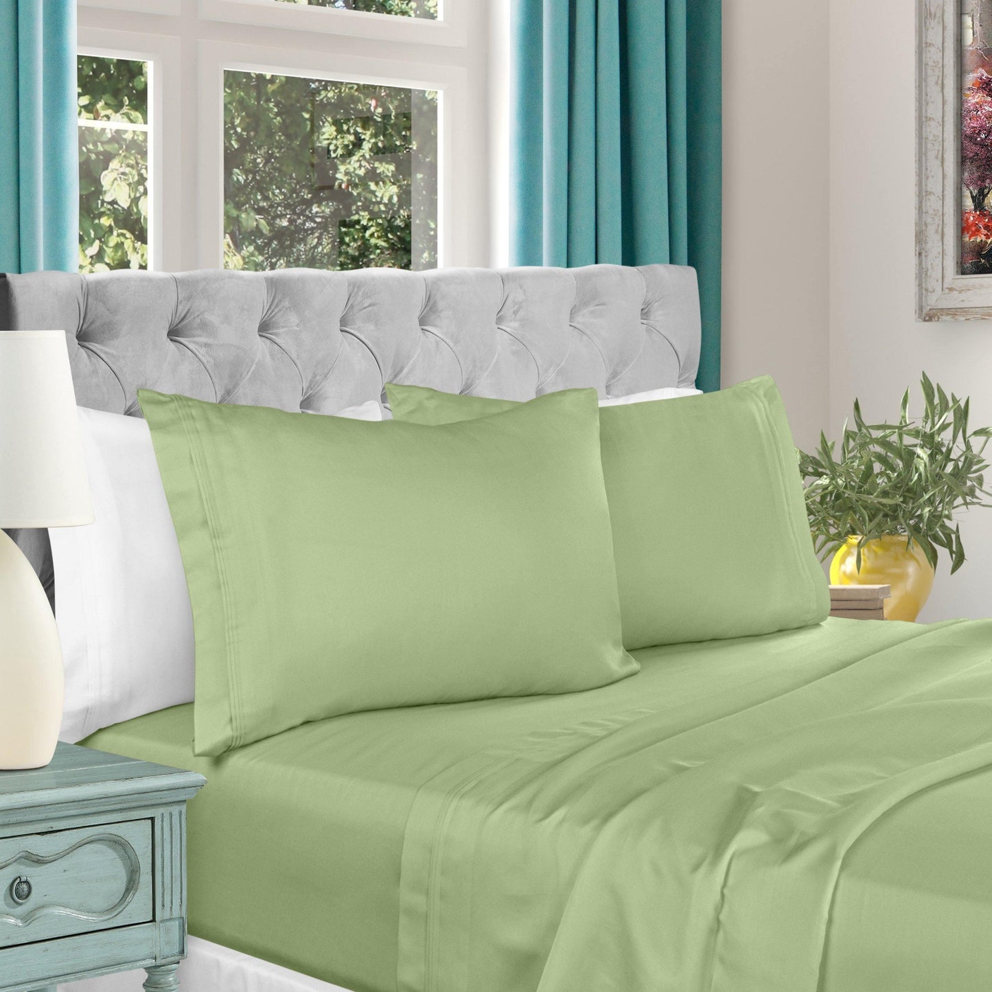 1000 Thread Count 100% Egyptian Cotton Solid Sheet Set FredCo