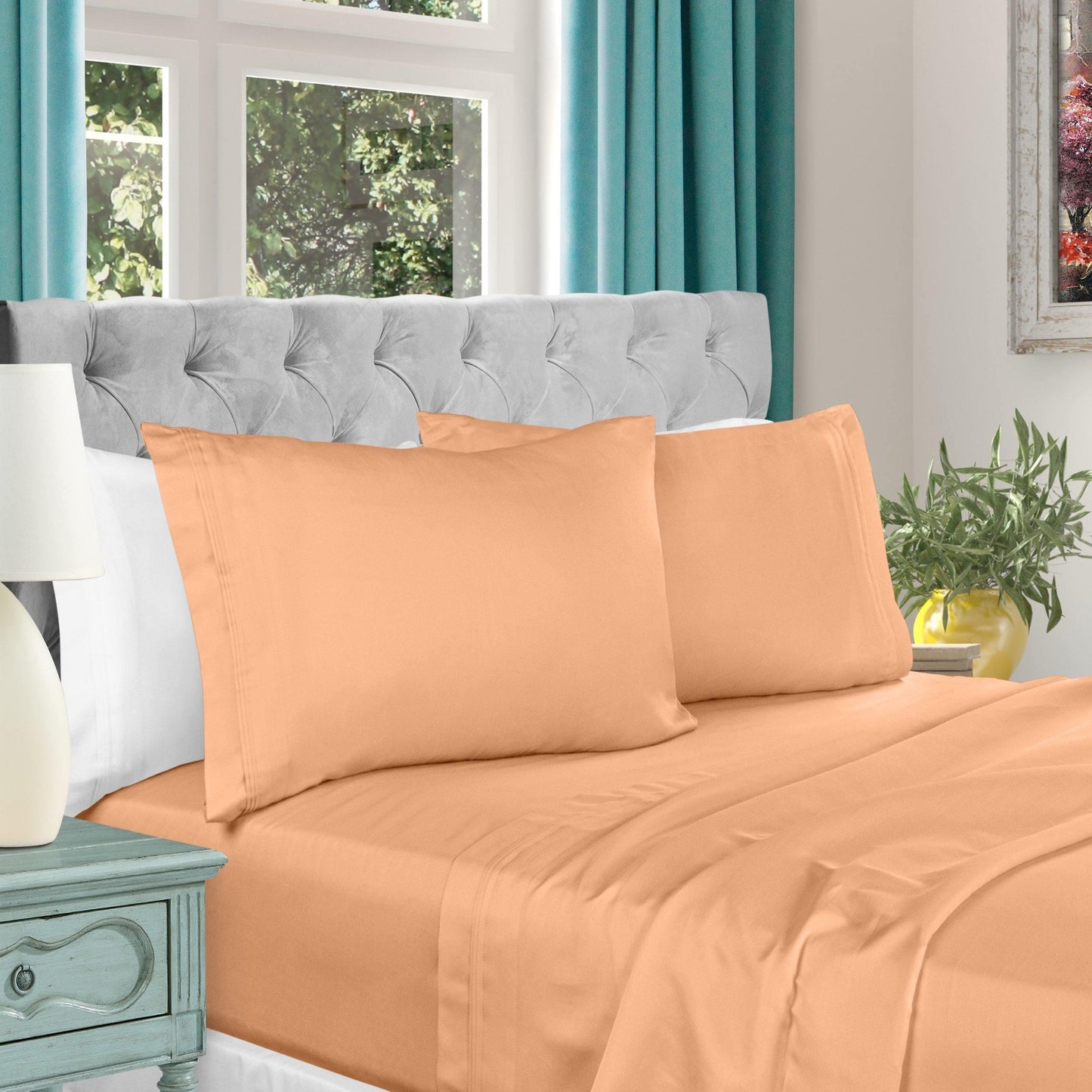 1000 Thread Count 100% Egyptian Cotton Solid Sheet Set FredCo