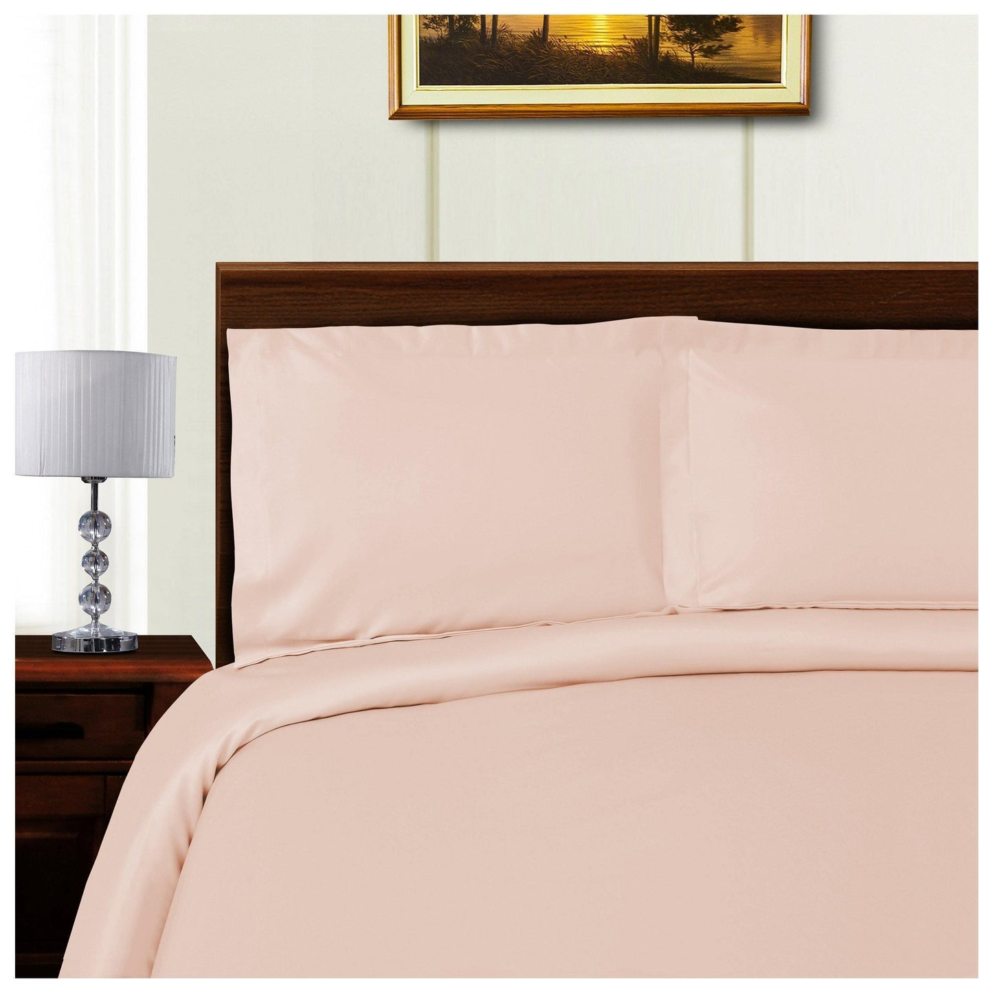 1000-Thread Count Tencel Polyester-Blend Duvet Cover Pillow Sham Set FredCo