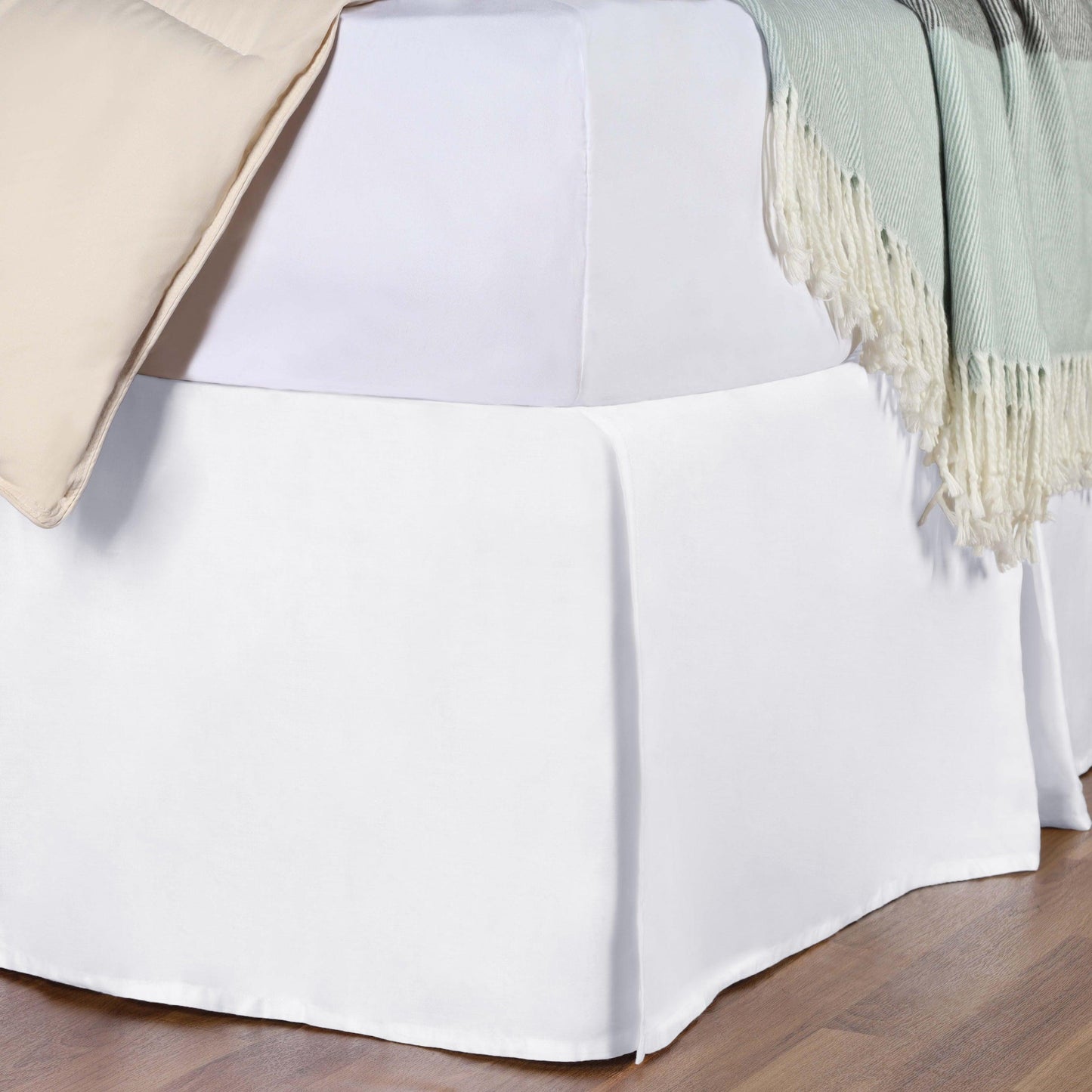 100% Egyptian Cotton Chic Solid Bed Skirt Split Corners FredCo