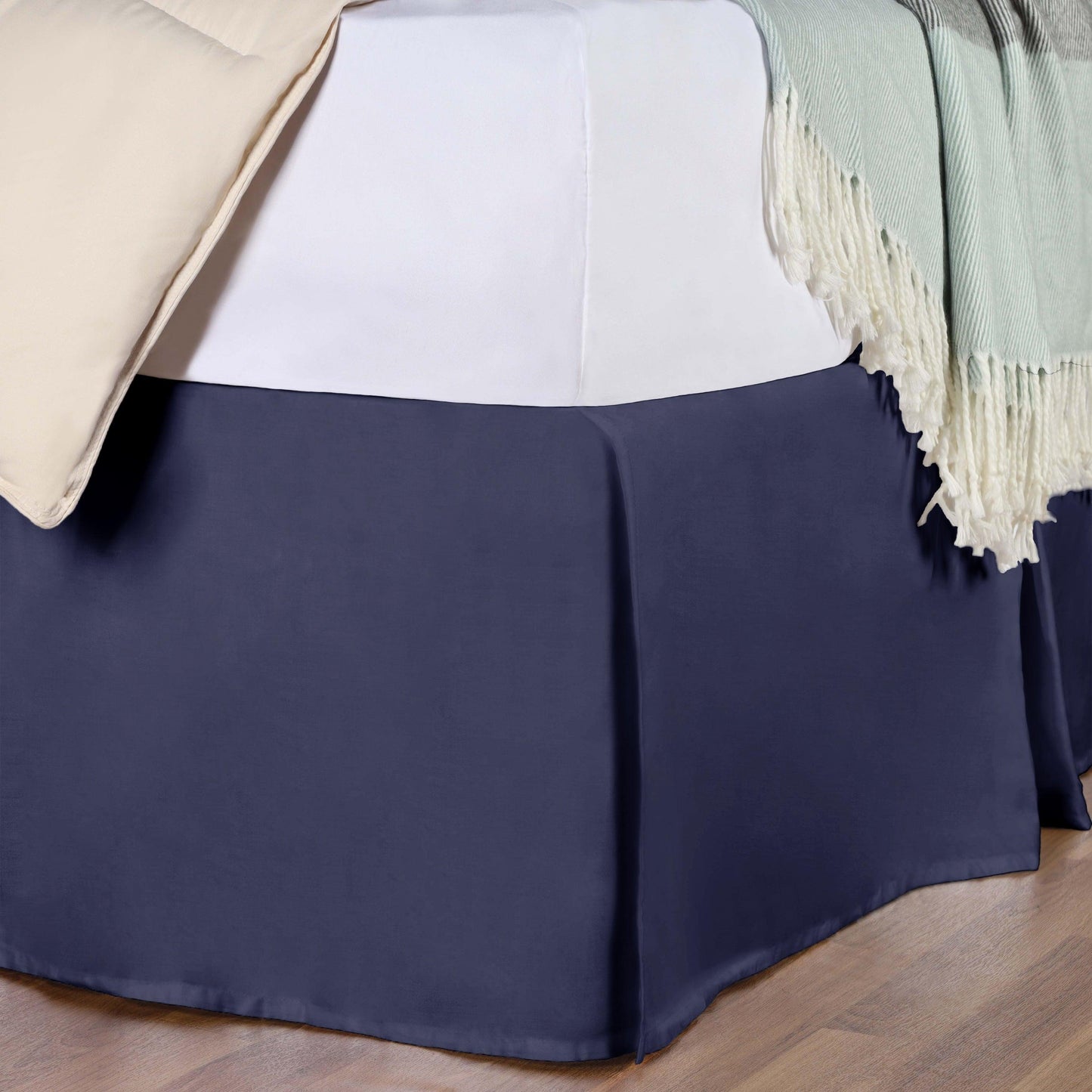 100% Egyptian Cotton Chic Solid Bed Skirt Split Corners FredCo