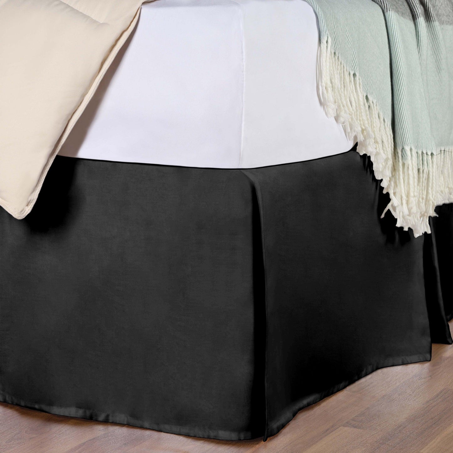 100% Egyptian Cotton Chic Solid Bed Skirt Split Corners FredCo