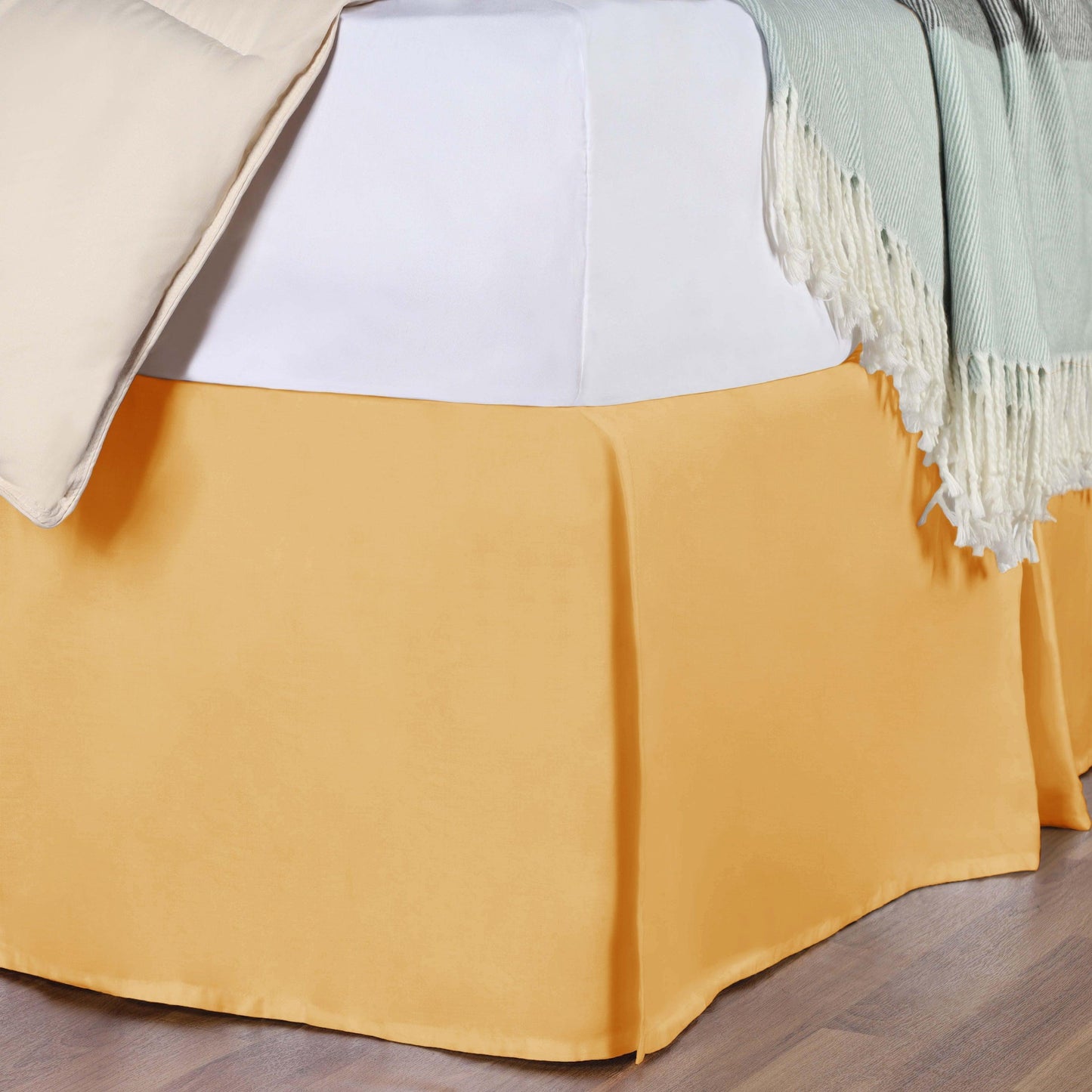 100% Egyptian Cotton Chic Solid Bed Skirt Split Corners FredCo