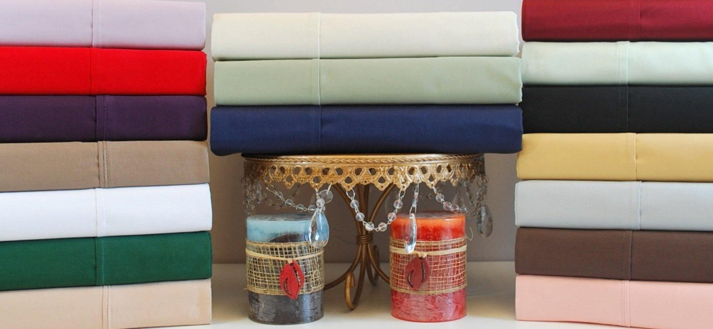100% Egyptian Cotton Chic Solid Bed Skirt Split Corners FredCo