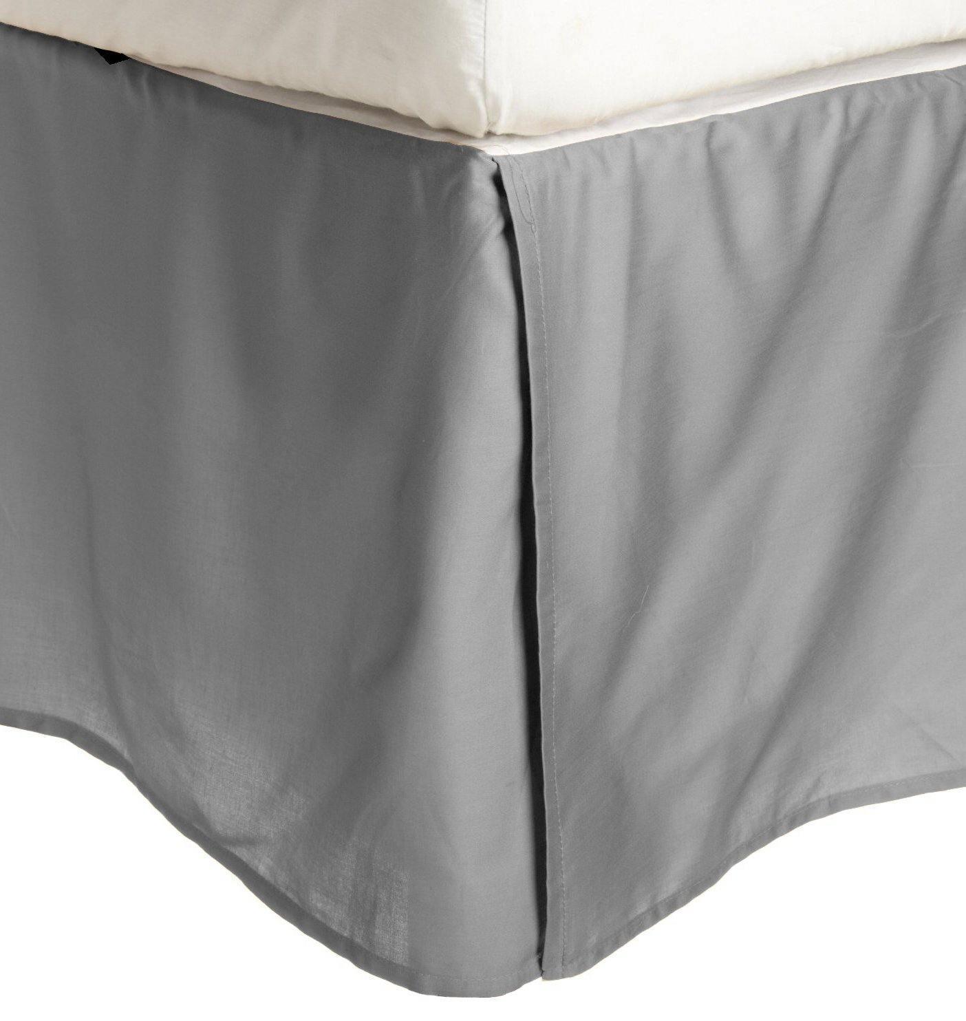 100% Egyptian Cotton Chic Solid Bed Skirt Split Corners FredCo