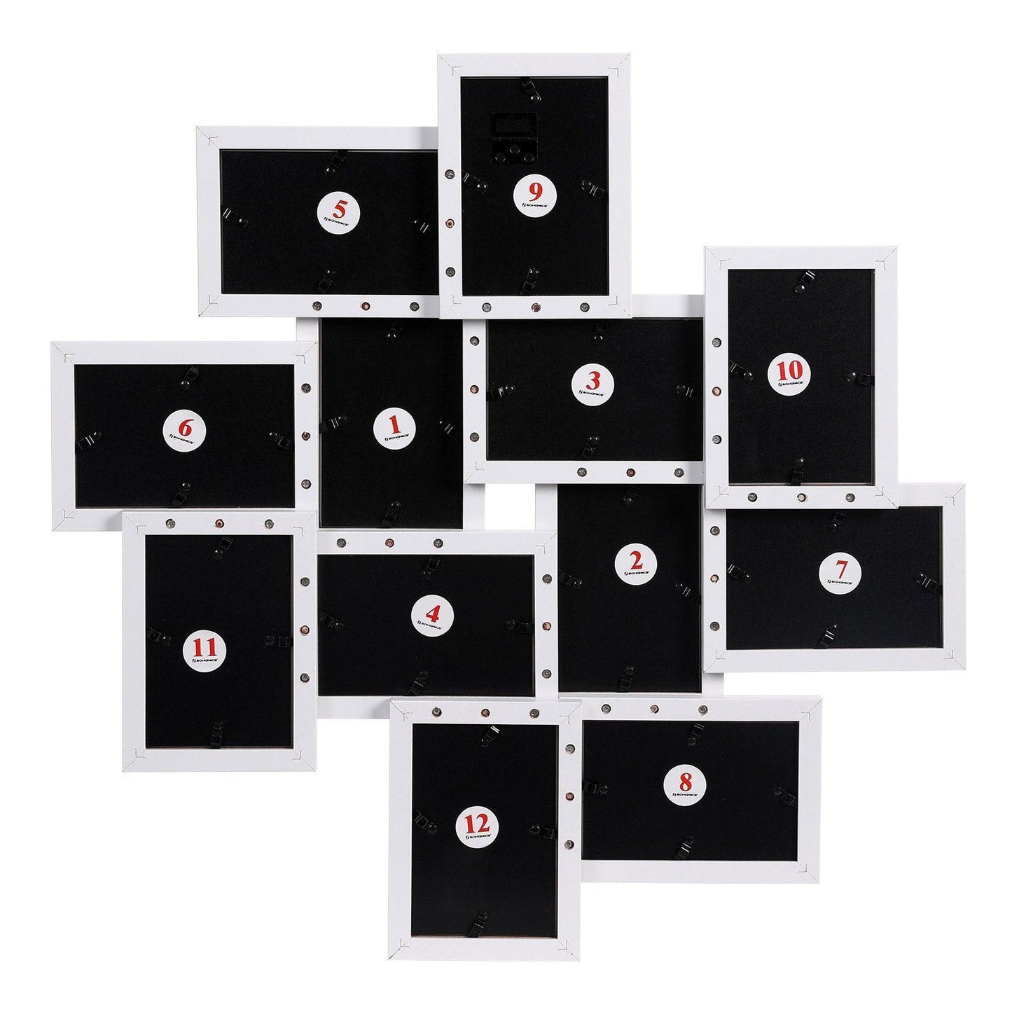12-Pack 4X6 Collage Picture Frames White FredCo