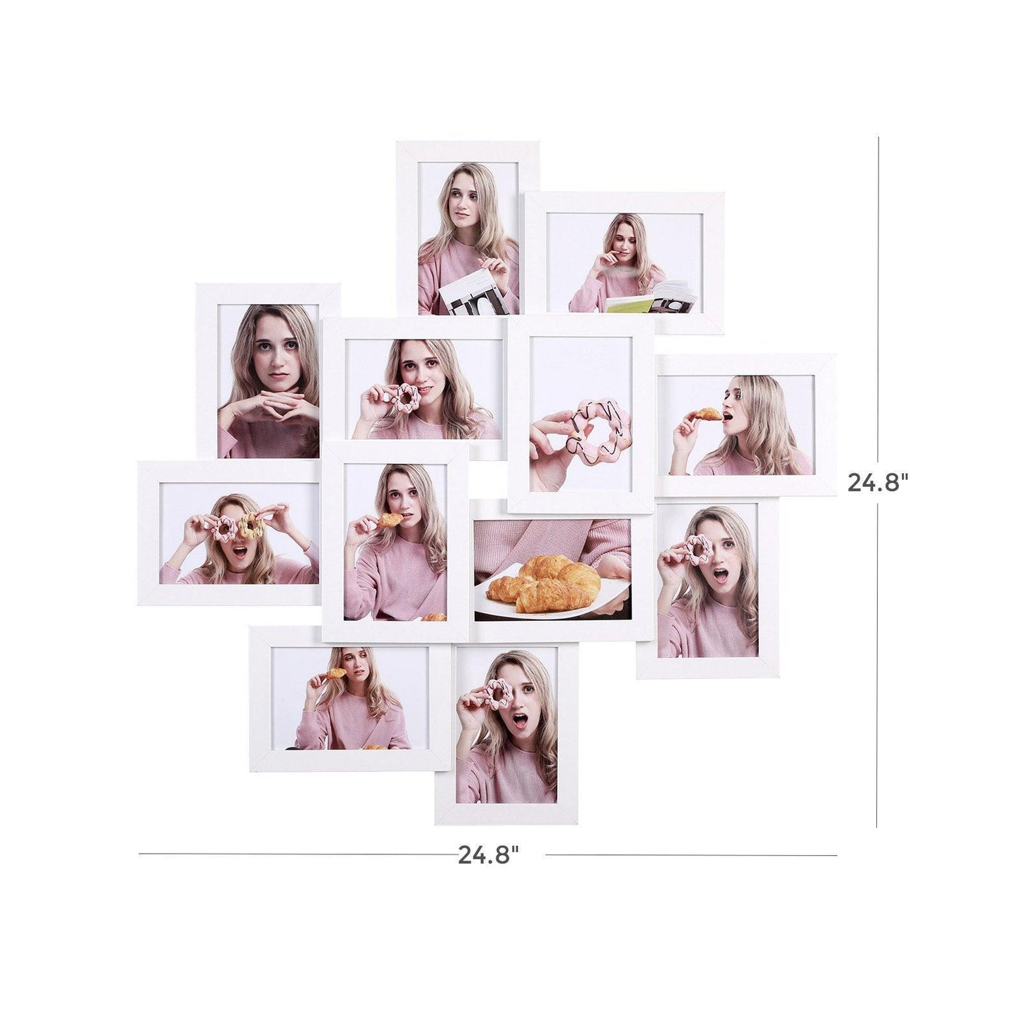 12-Pack 4X6 Collage Picture Frames White FredCo