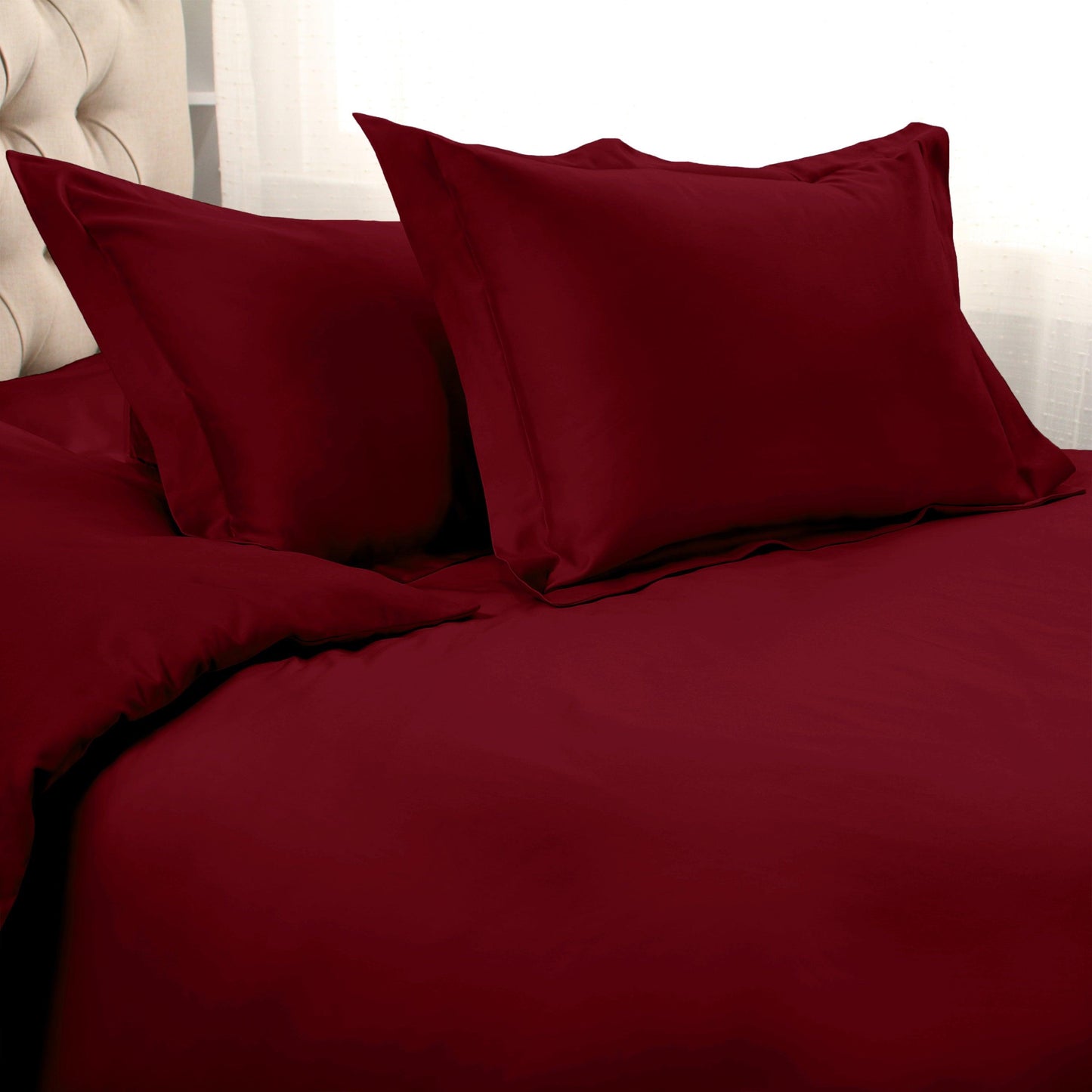 1200-Thread Count 100% Egyptian Cotton Exquisite Solid Duvet Cover Set FredCo