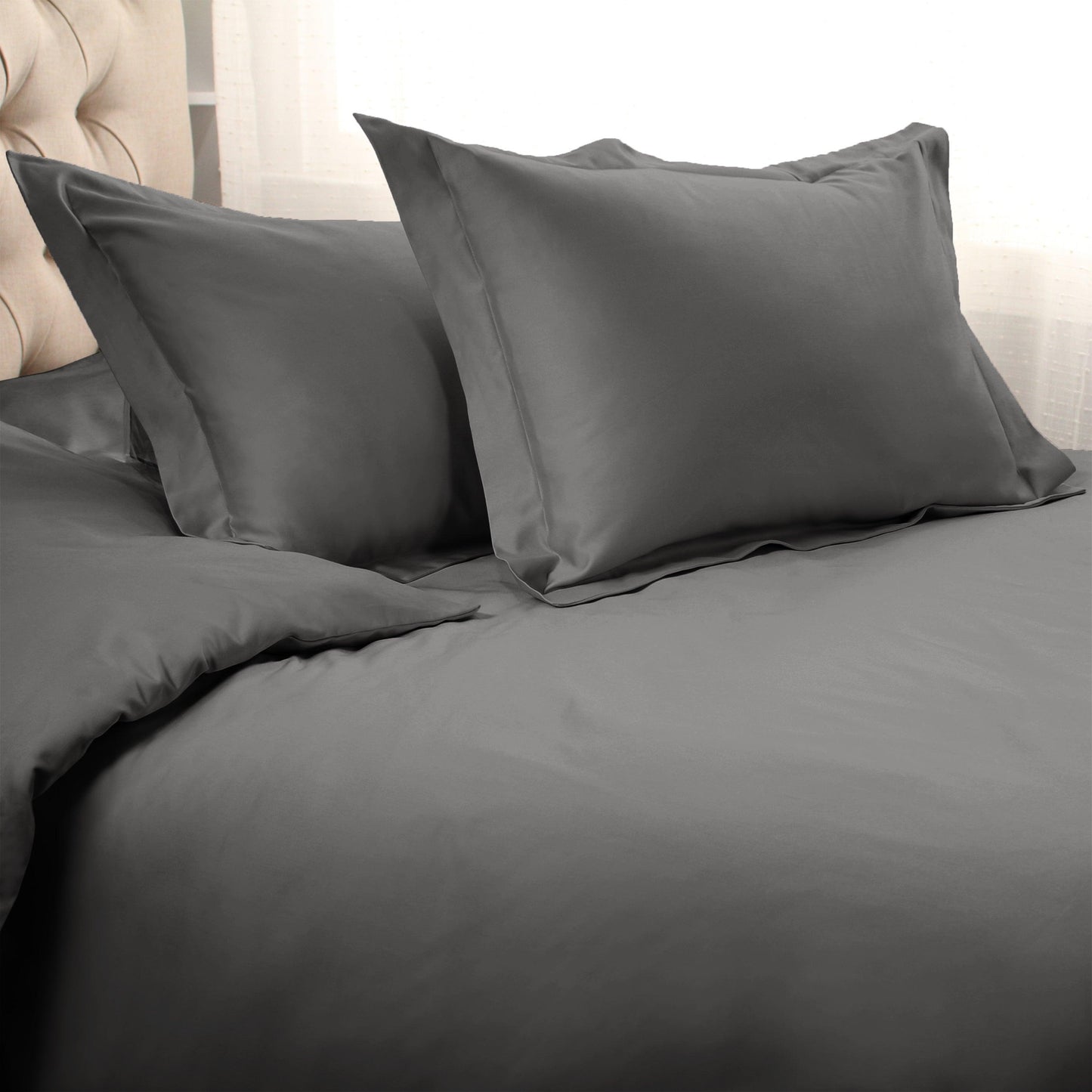 1200-Thread Count 100% Egyptian Cotton Exquisite Solid Duvet Cover Set FredCo