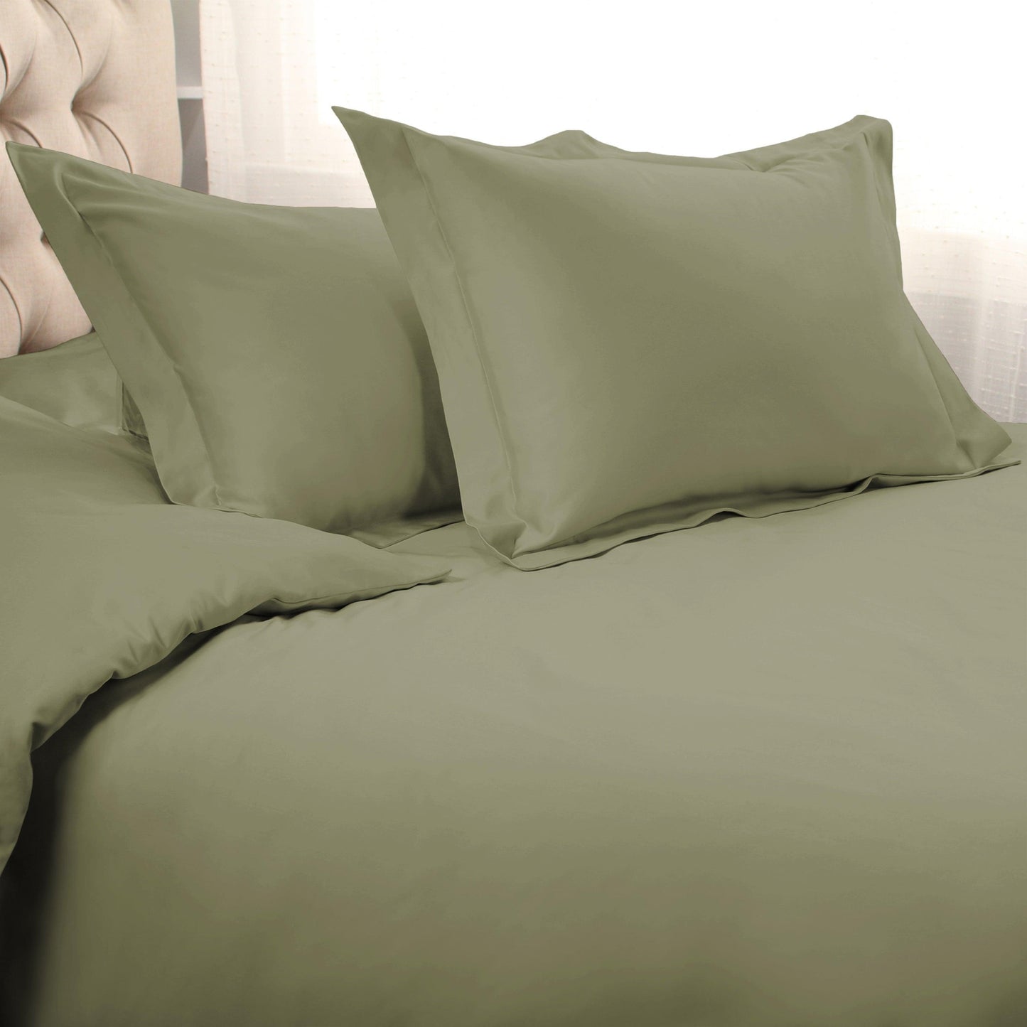 1200-Thread Count 100% Egyptian Cotton Exquisite Solid Duvet Cover Set FredCo