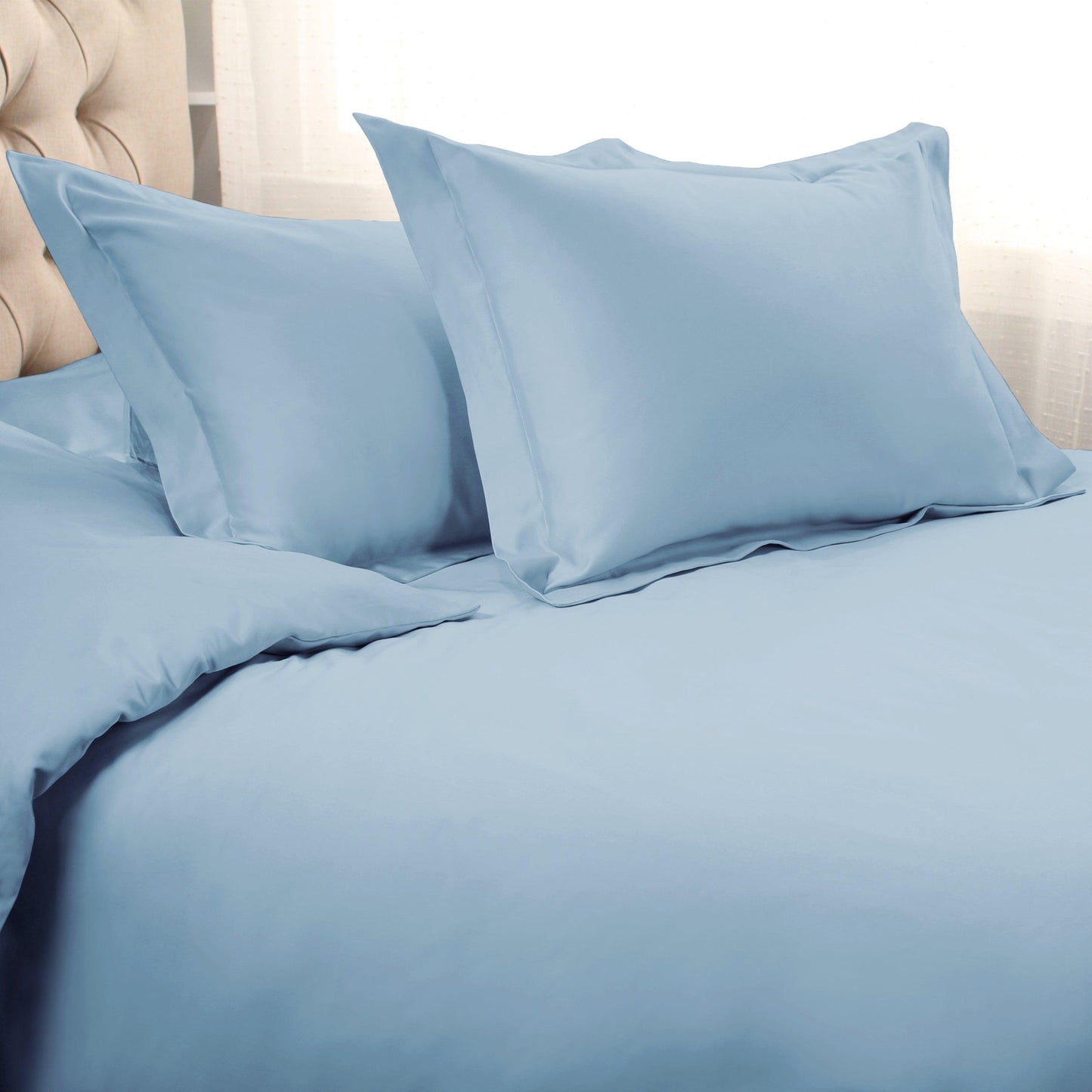 1200-Thread Count 100% Egyptian Cotton Exquisite Solid Duvet Cover Set FredCo