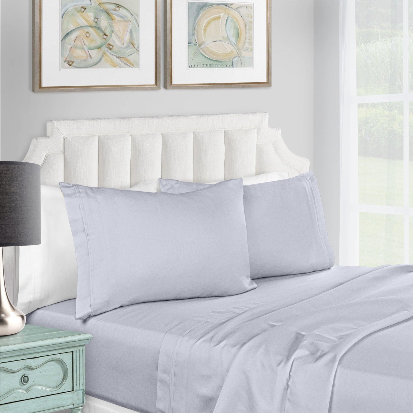 1200-Thread Count 100% Egyptian Cotton Plush Deep Pocket Sheet Set FredCo