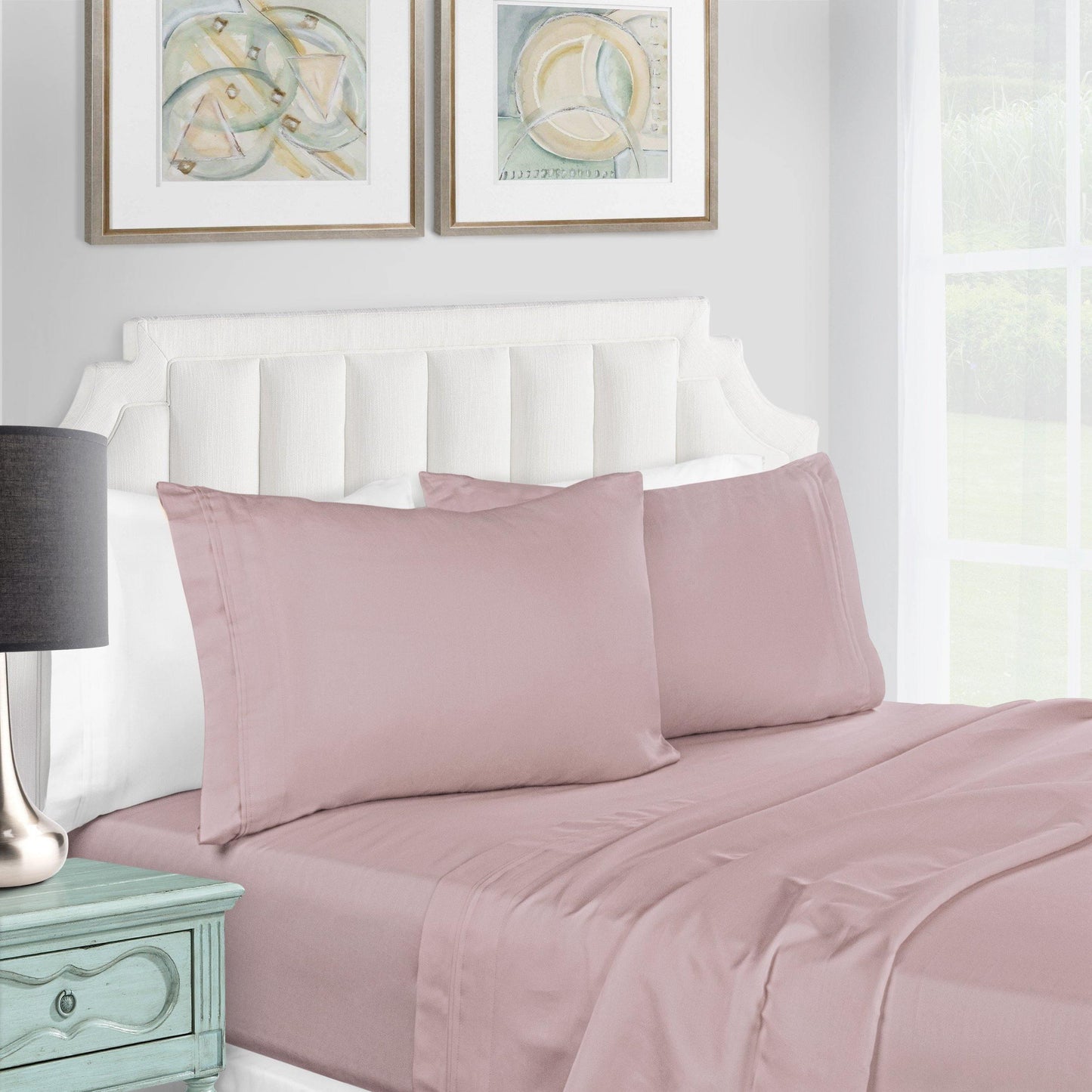 1200-Thread Count 100% Egyptian Cotton Plush Deep Pocket Sheet Set FredCo