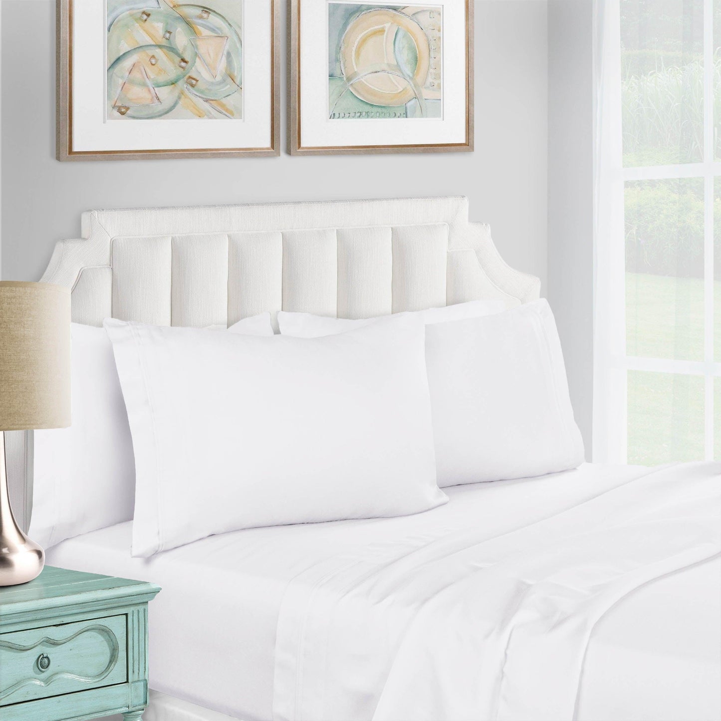 1200-Thread Count 100% Egyptian Cotton Plush Deep Pocket Sheet Set FredCo