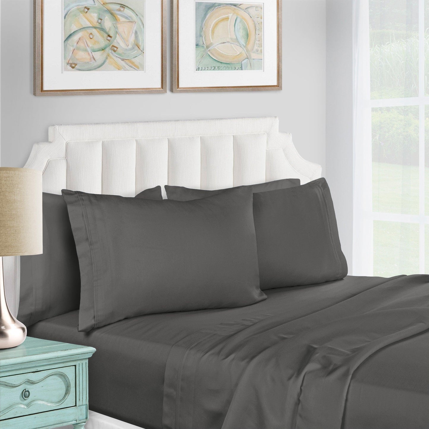 1200-Thread Count 100% Egyptian Cotton Plush Deep Pocket Sheet Set FredCo