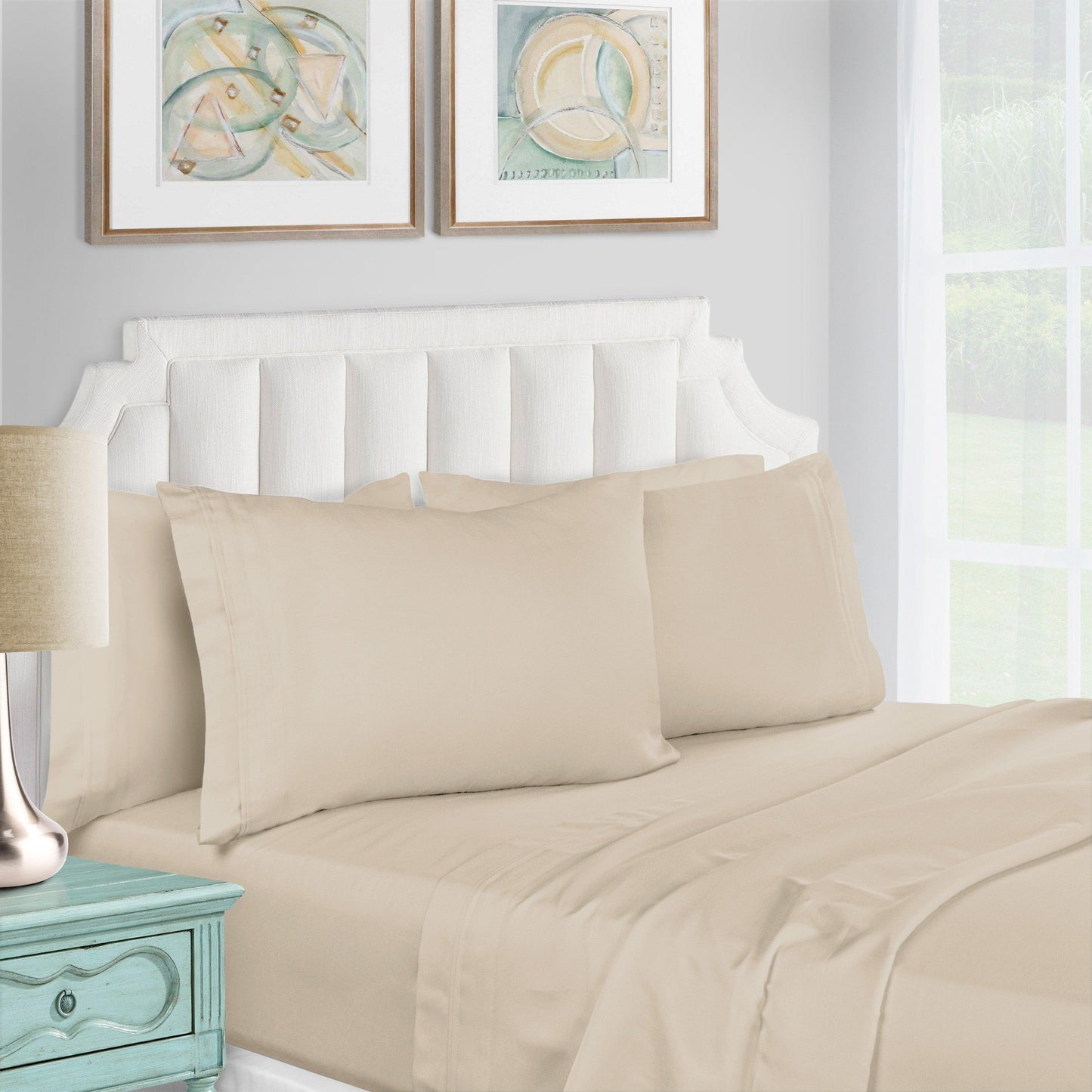 1200-Thread Count 100% Egyptian Cotton Plush Deep Pocket Sheet Set FredCo