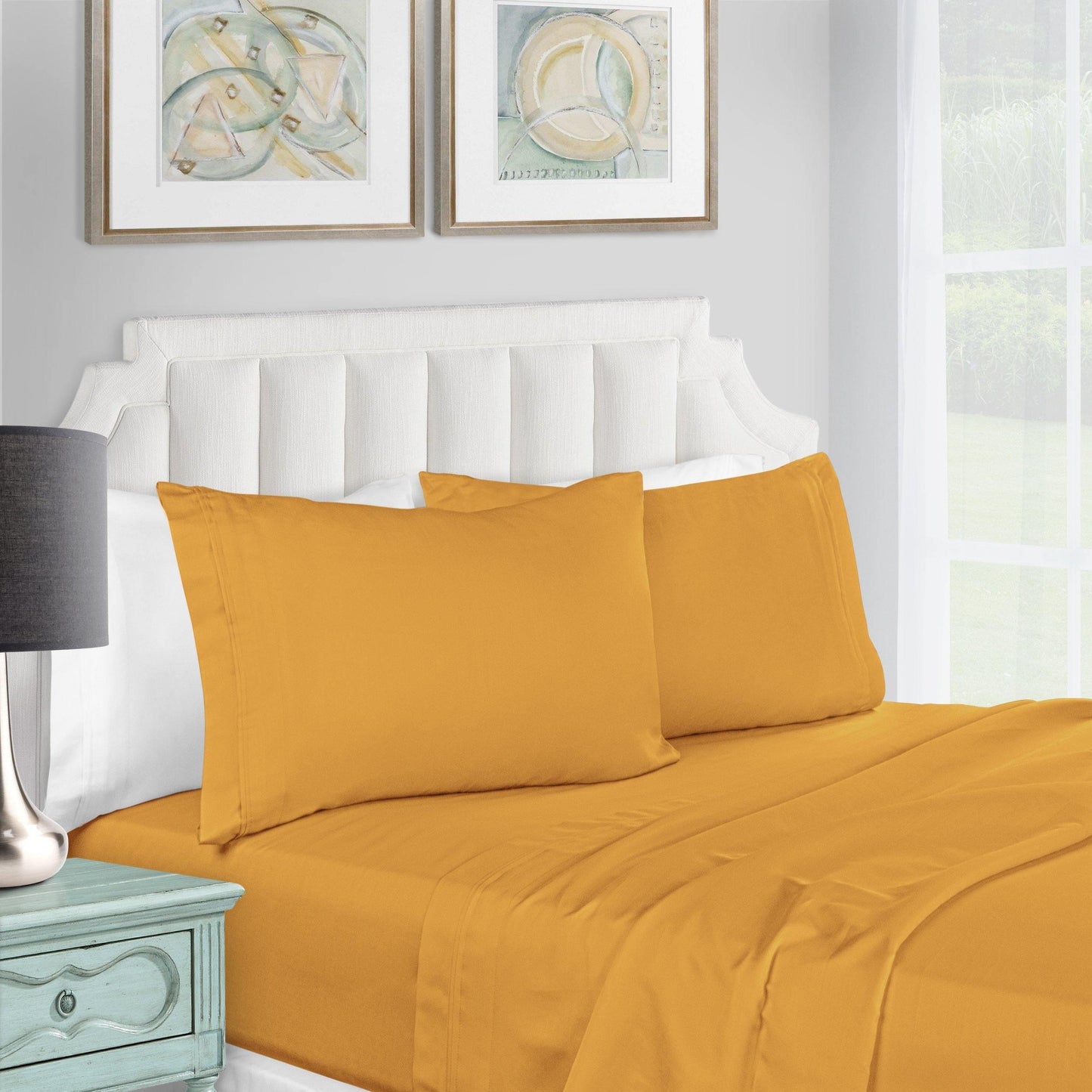 1200-Thread Count 100% Egyptian Cotton Plush Deep Pocket Sheet Set FredCo