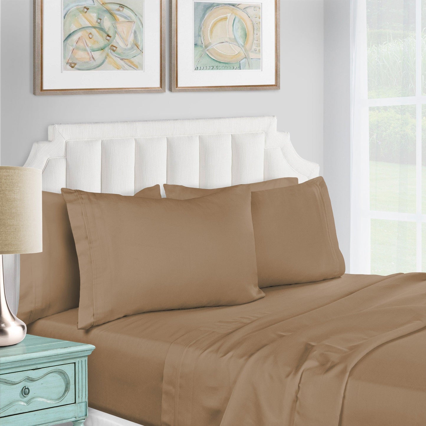1200-Thread Count 100% Egyptian Cotton Plush Deep Pocket Sheet Set FredCo