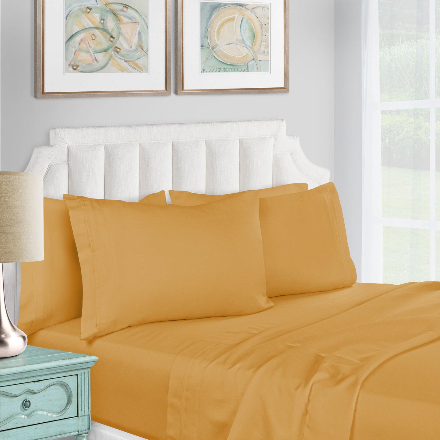 1200-Thread Count 100% Egyptian Cotton Plush Deep Pocket Sheet Set FredCo
