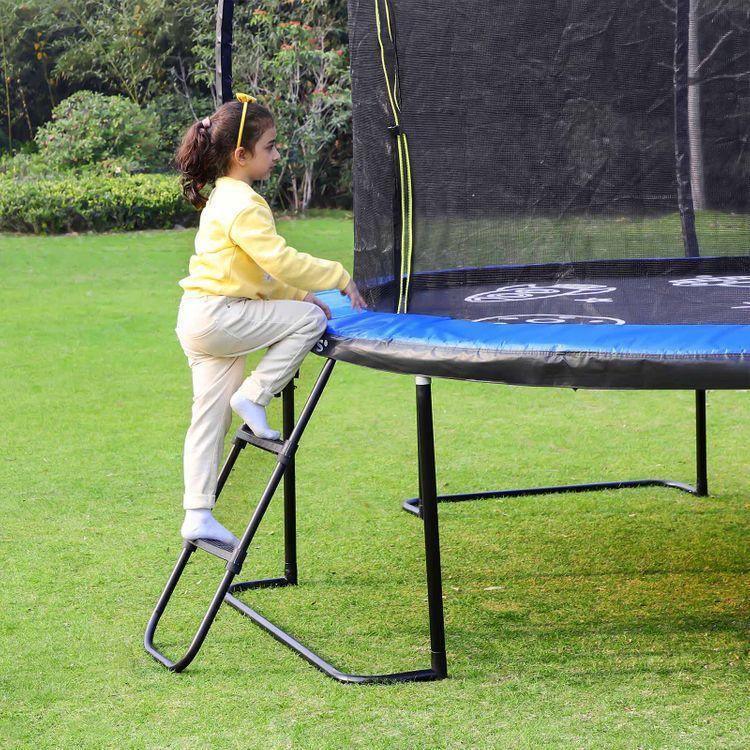 12FT Blue and Black Outdoor Trampoline FredCo