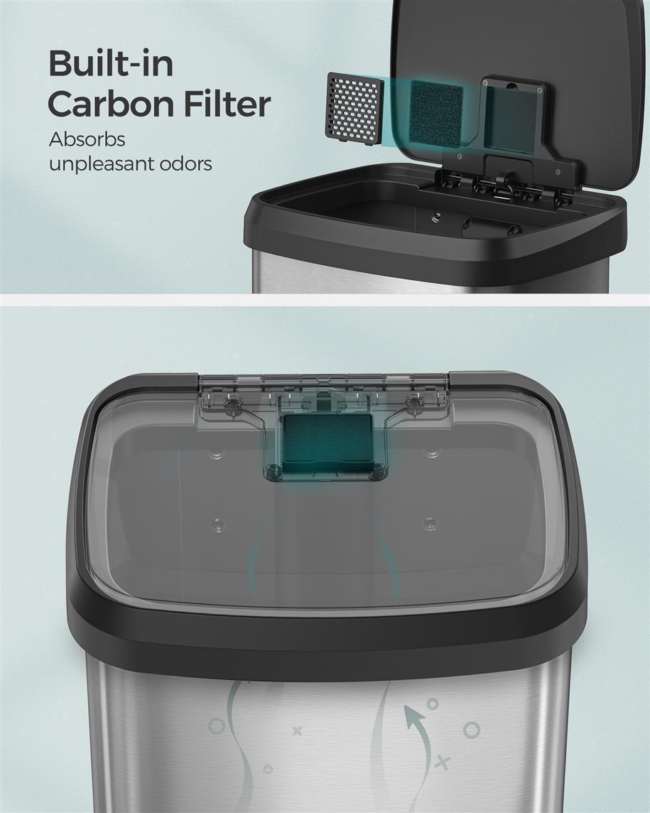 13-Gallon Stainless Steel Trash Can FredCo