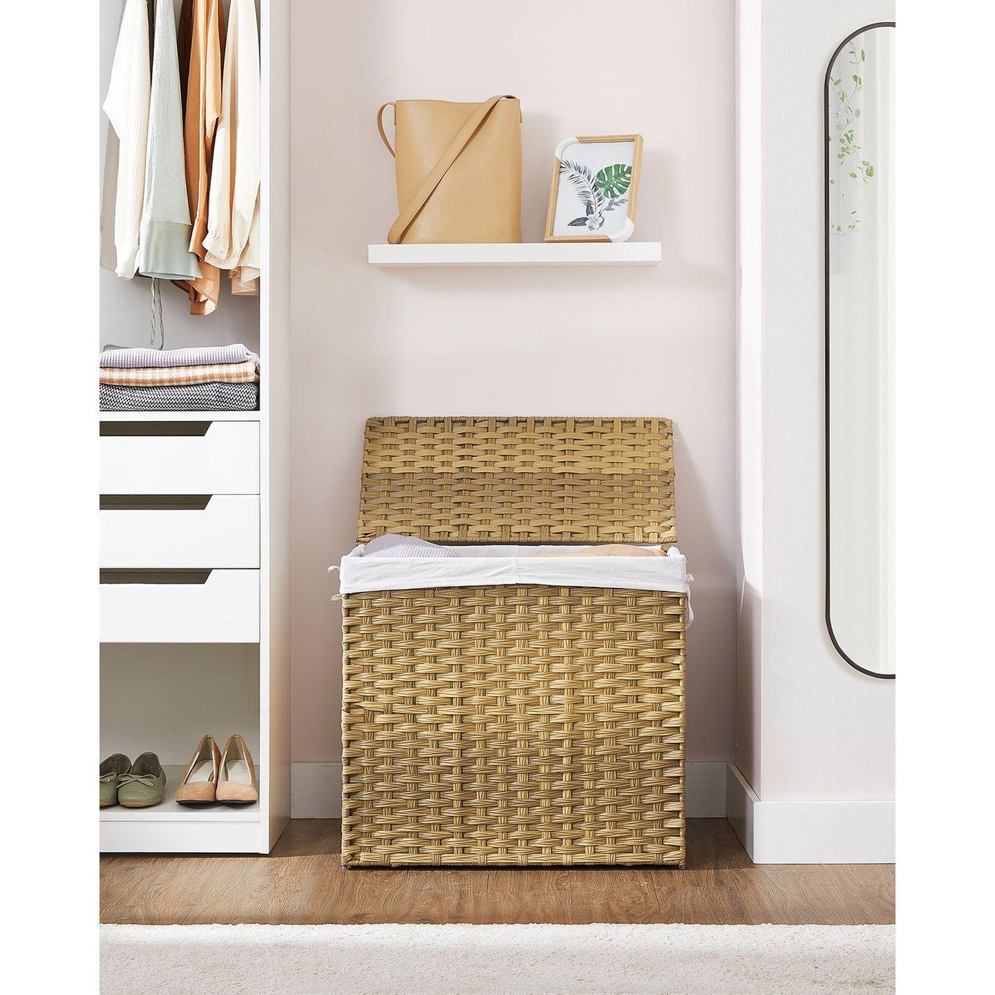 130L Clothes Hamper with 6 Mesh Bags FredCo
