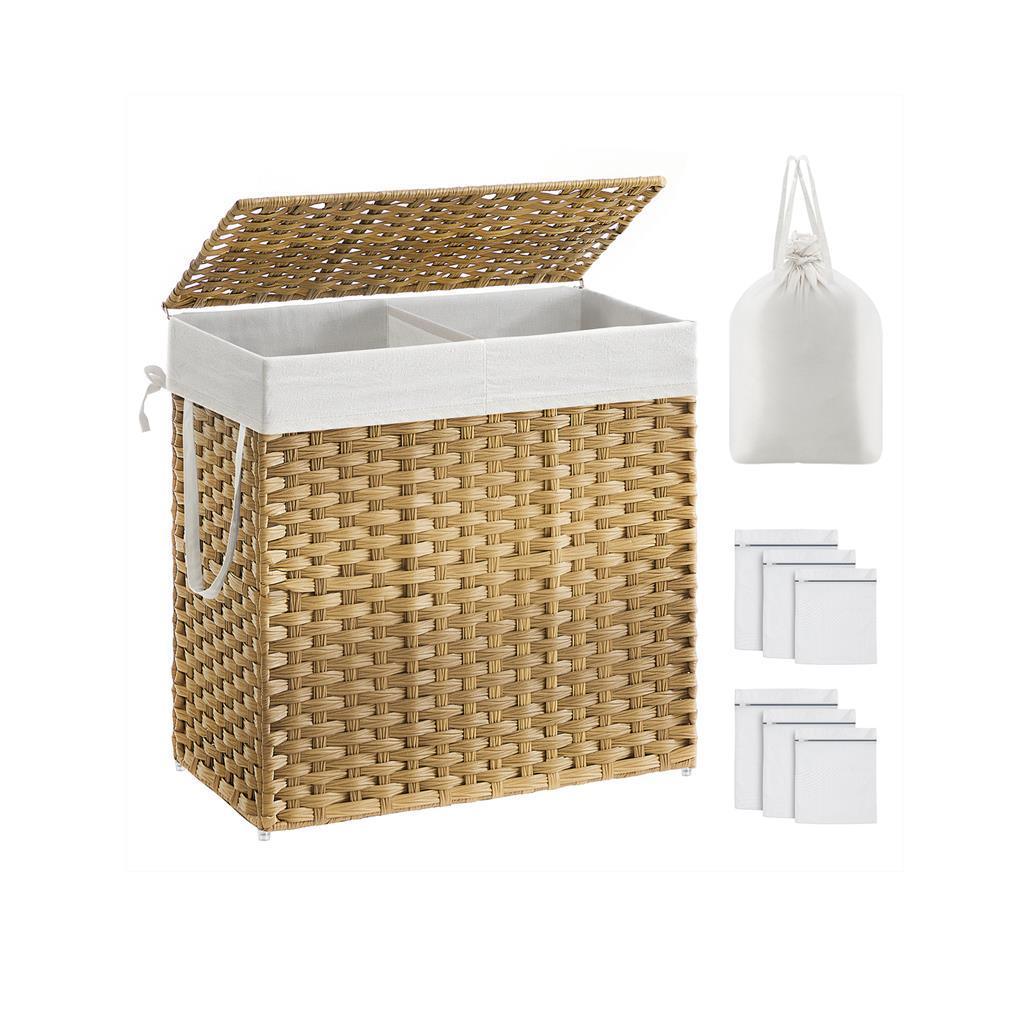 130L Clothes Hamper with 6 Mesh Bags FredCo