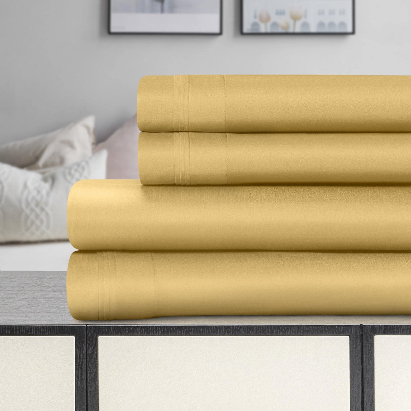 1500-Thread Count 100% Egyptian Cotton Plush Deep Pocket Sheet Set FredCo