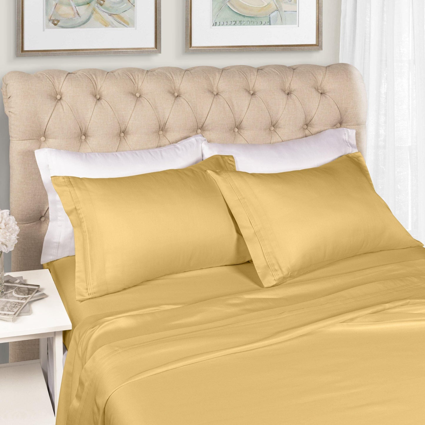 1500-Thread Count 100% Egyptian Cotton Plush Deep Pocket Sheet Set FredCo