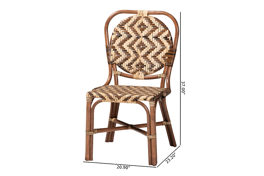 bali & pari Mariano Natural Rattan Dining Chair