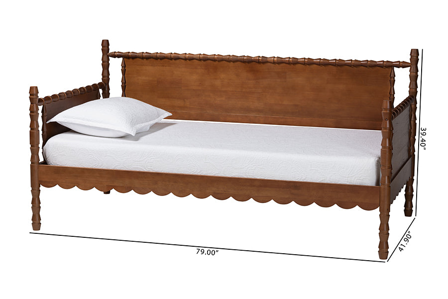 Baxton Studio Danette Bobbin Wood Daybed, Twin