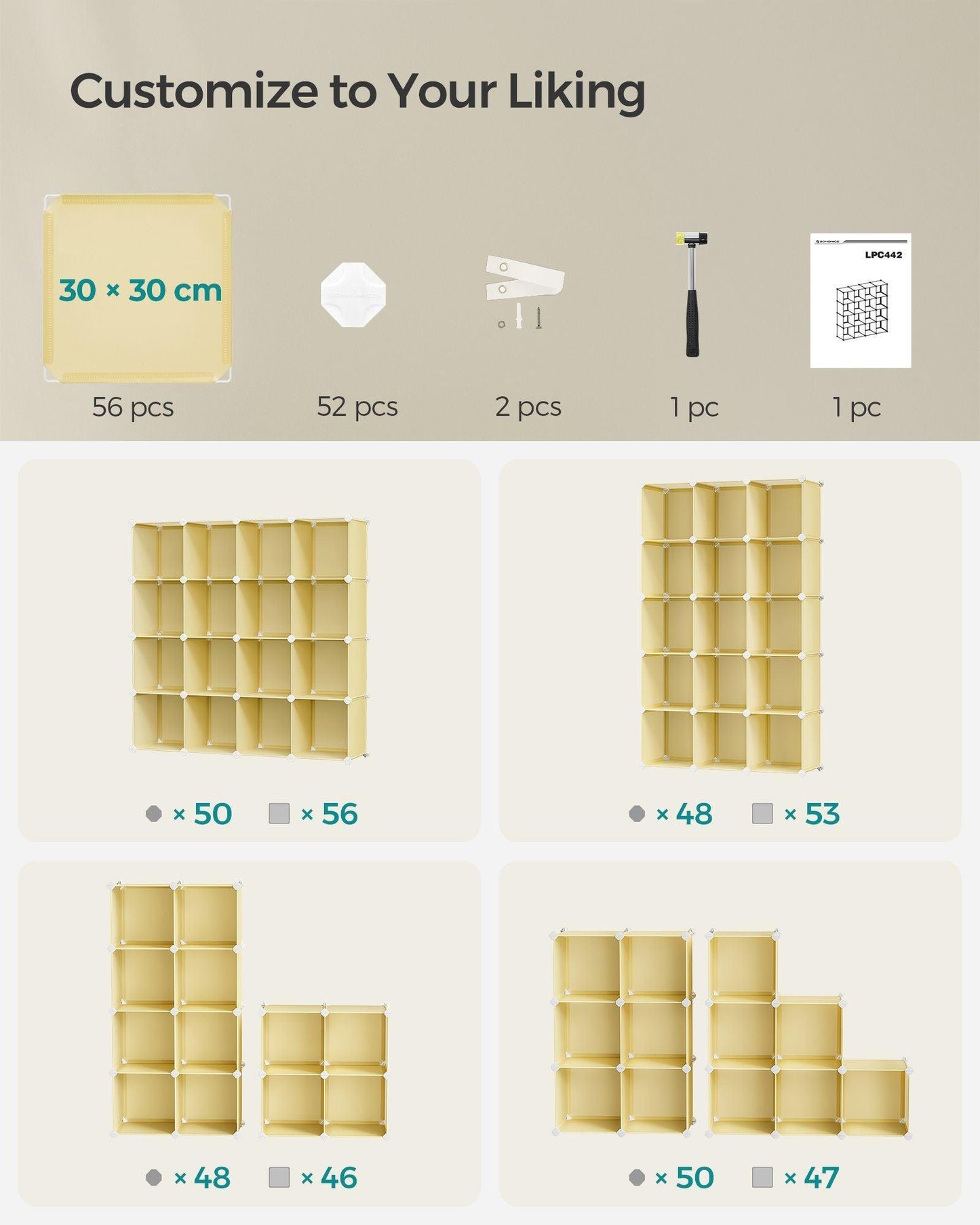 16-Cube Plastic Storage Organizer FredCo