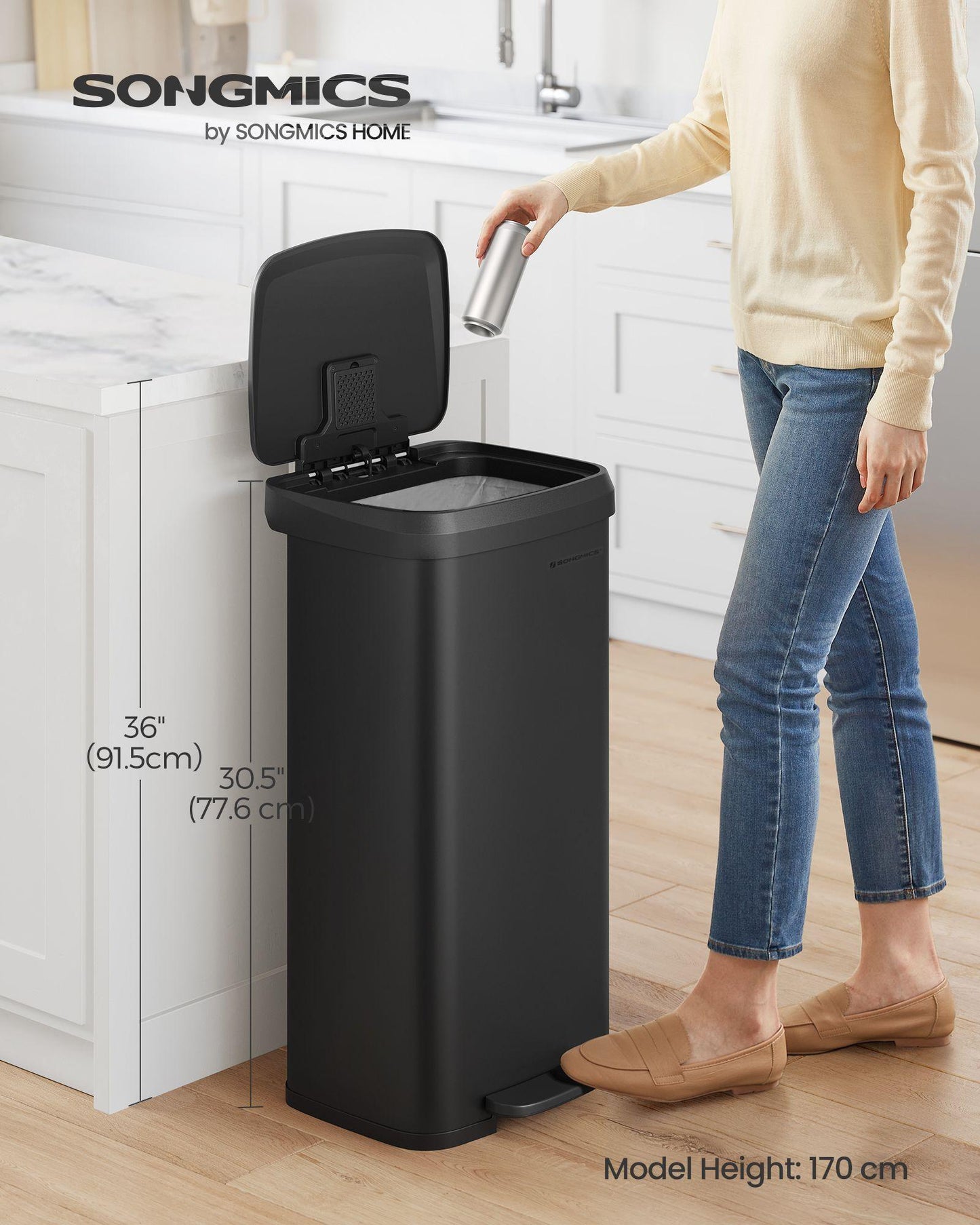 18-Gallon Stainless Steel Garbage Can FredCo