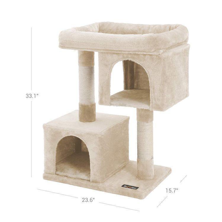 2 Condos Cat Tree Beige FredCo