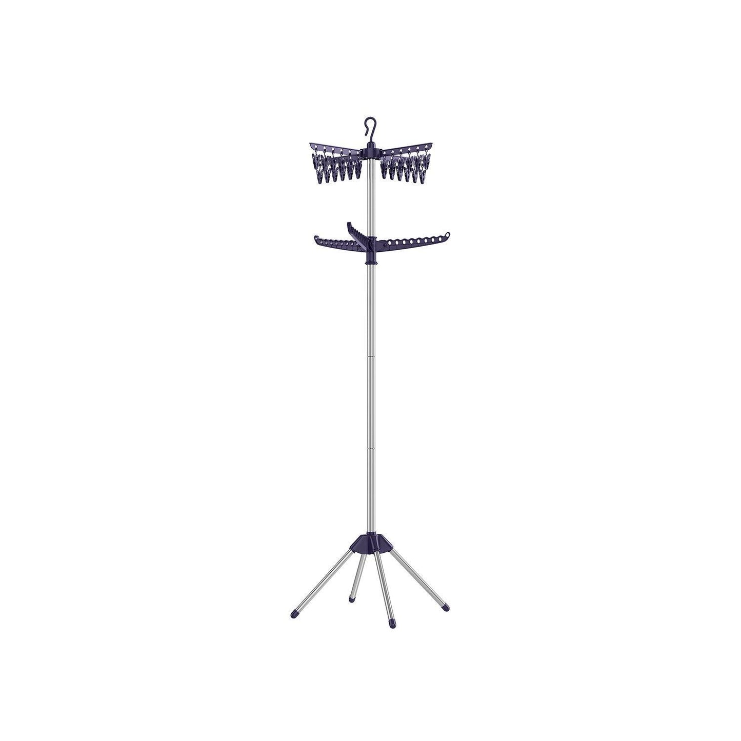2-Tier Clothes Drying Rack Blue and Silver FredCo