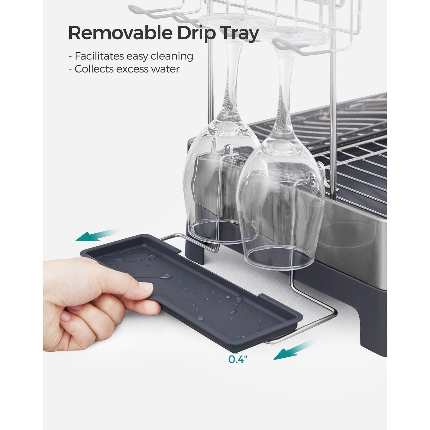 2 Tier Dish Rack Gray FredCo