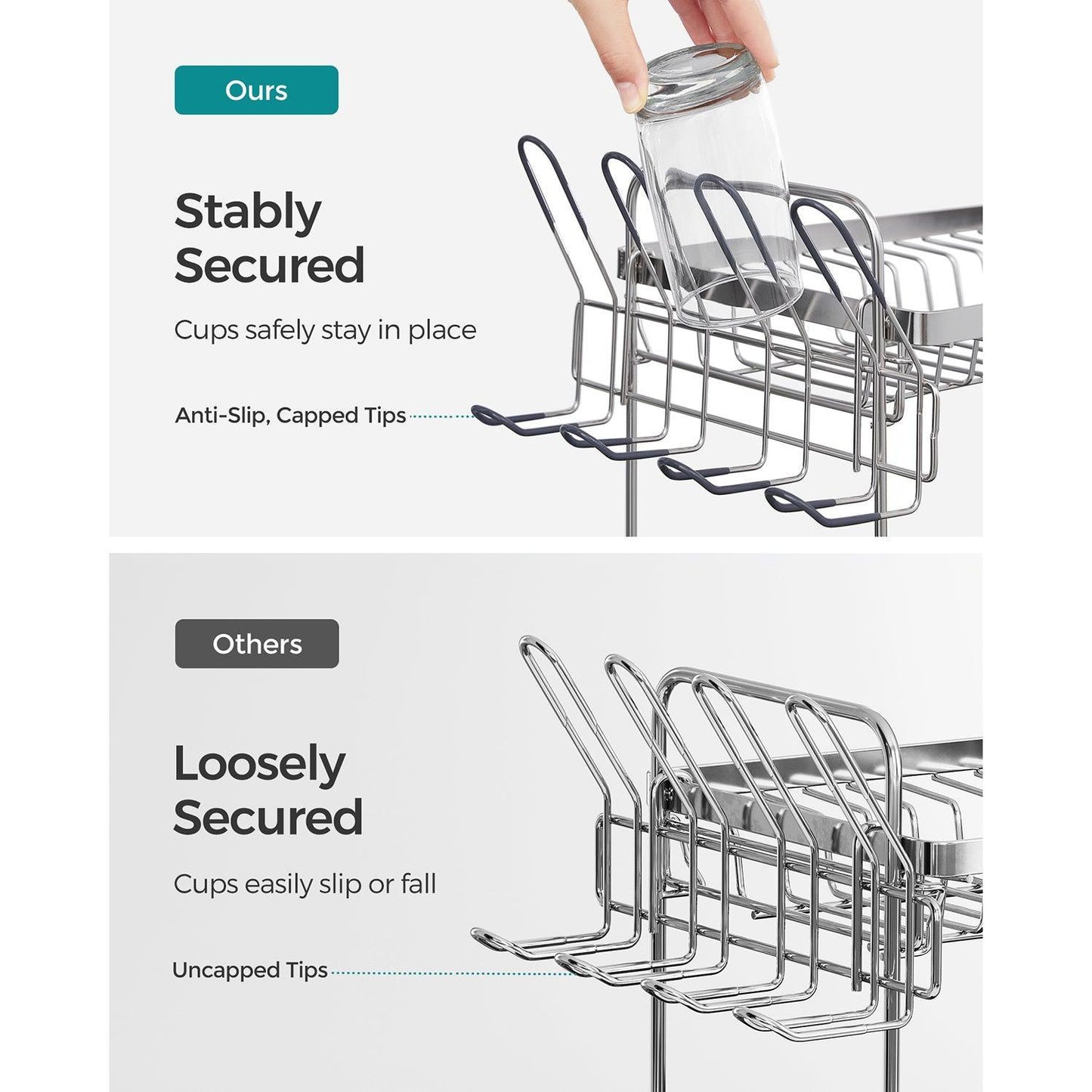 2 Tier Dish Rack Gray FredCo
