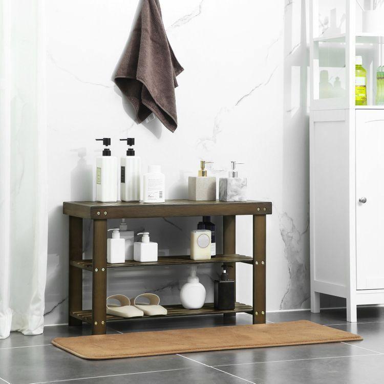 2-Tier Shoe Bench Brown FredCo