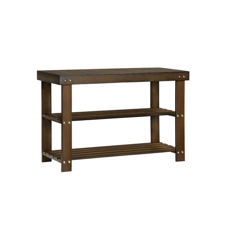 2-Tier Shoe Bench Brown FredCo