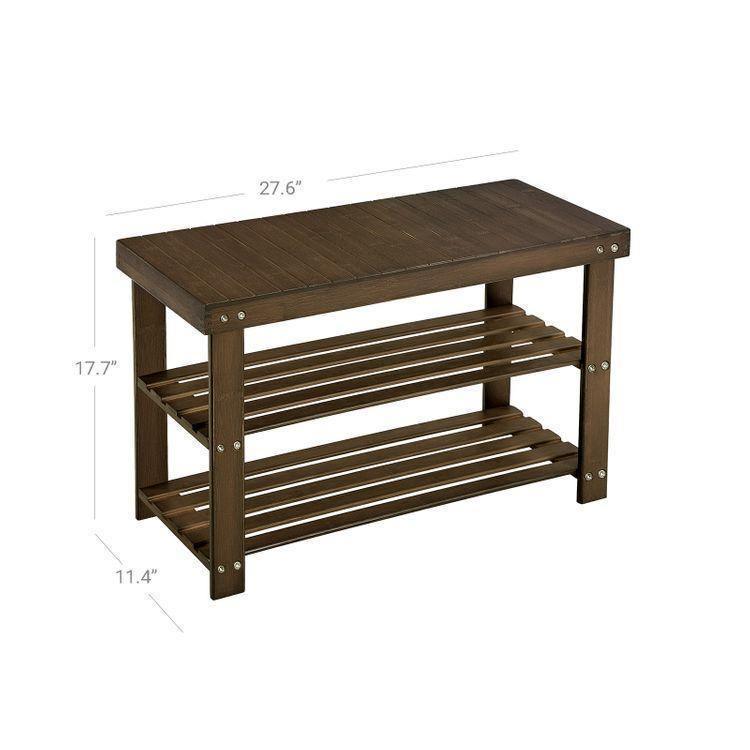 2-Tier Shoe Bench Brown FredCo