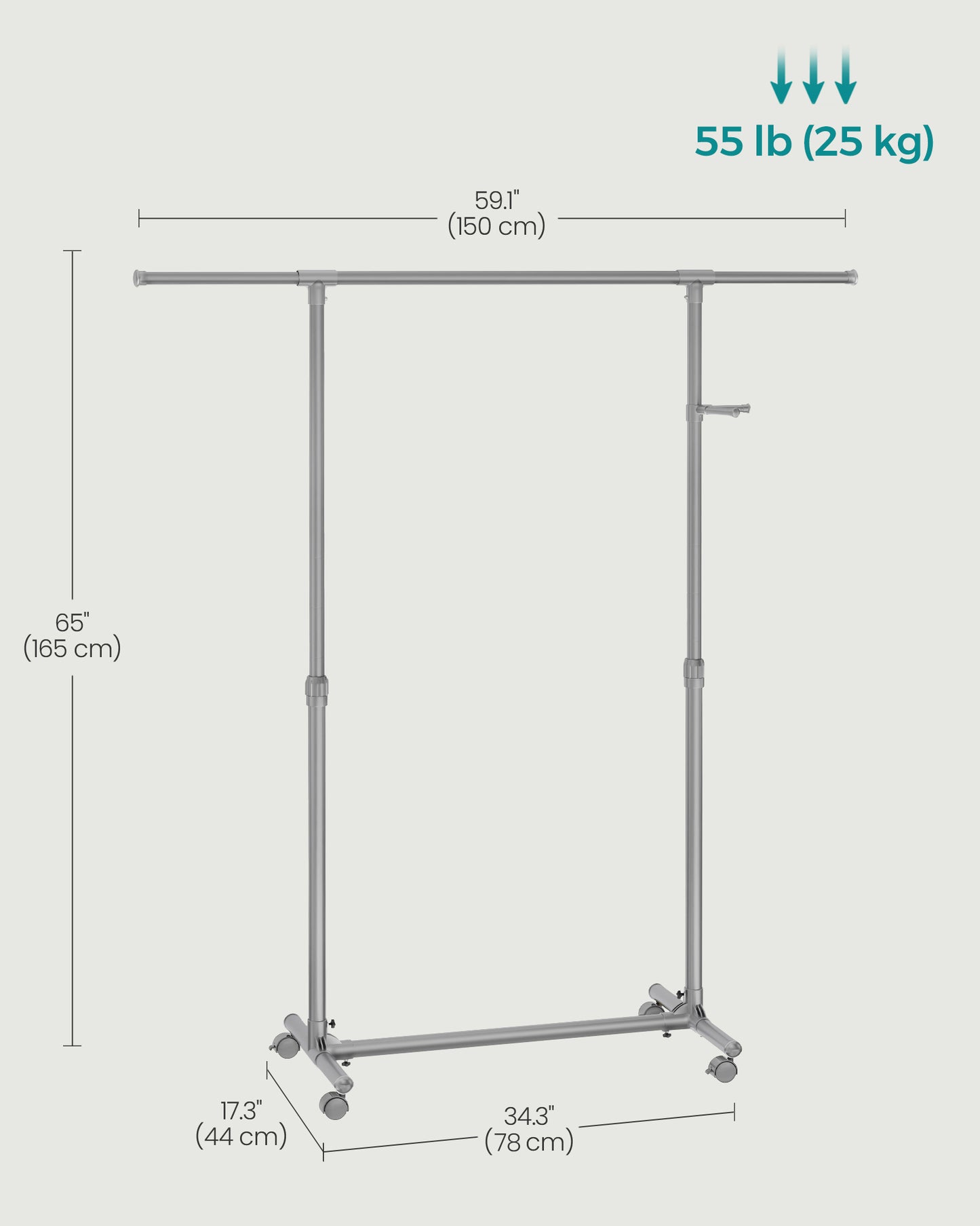 SONGMICS Adjustable Garment Rack