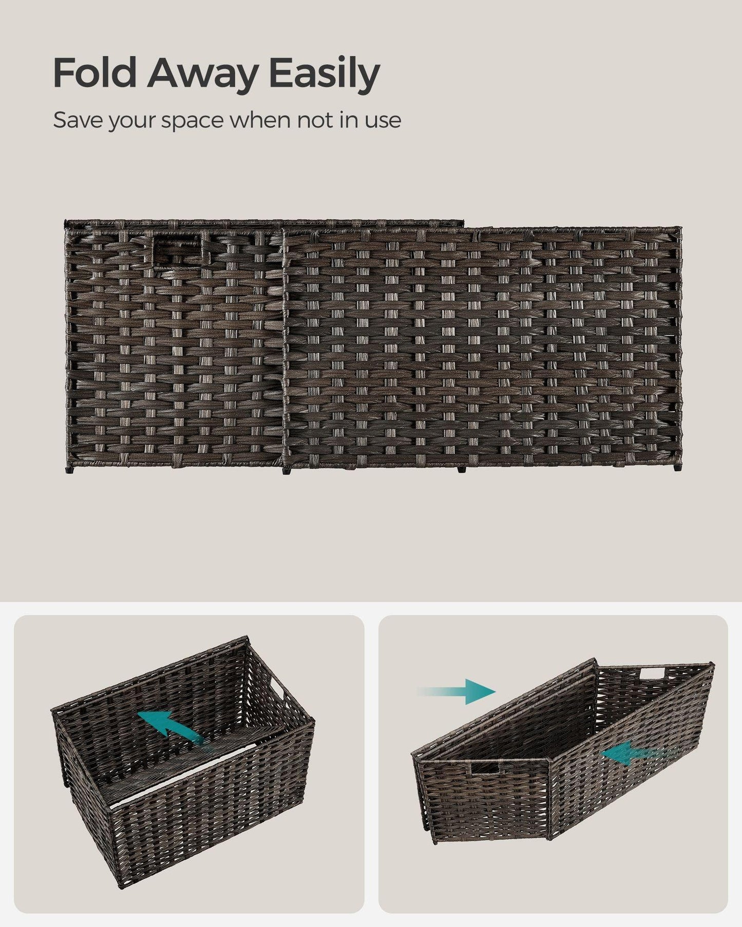 27.7 Gallon Woven Storage Basket with Lid FredCo